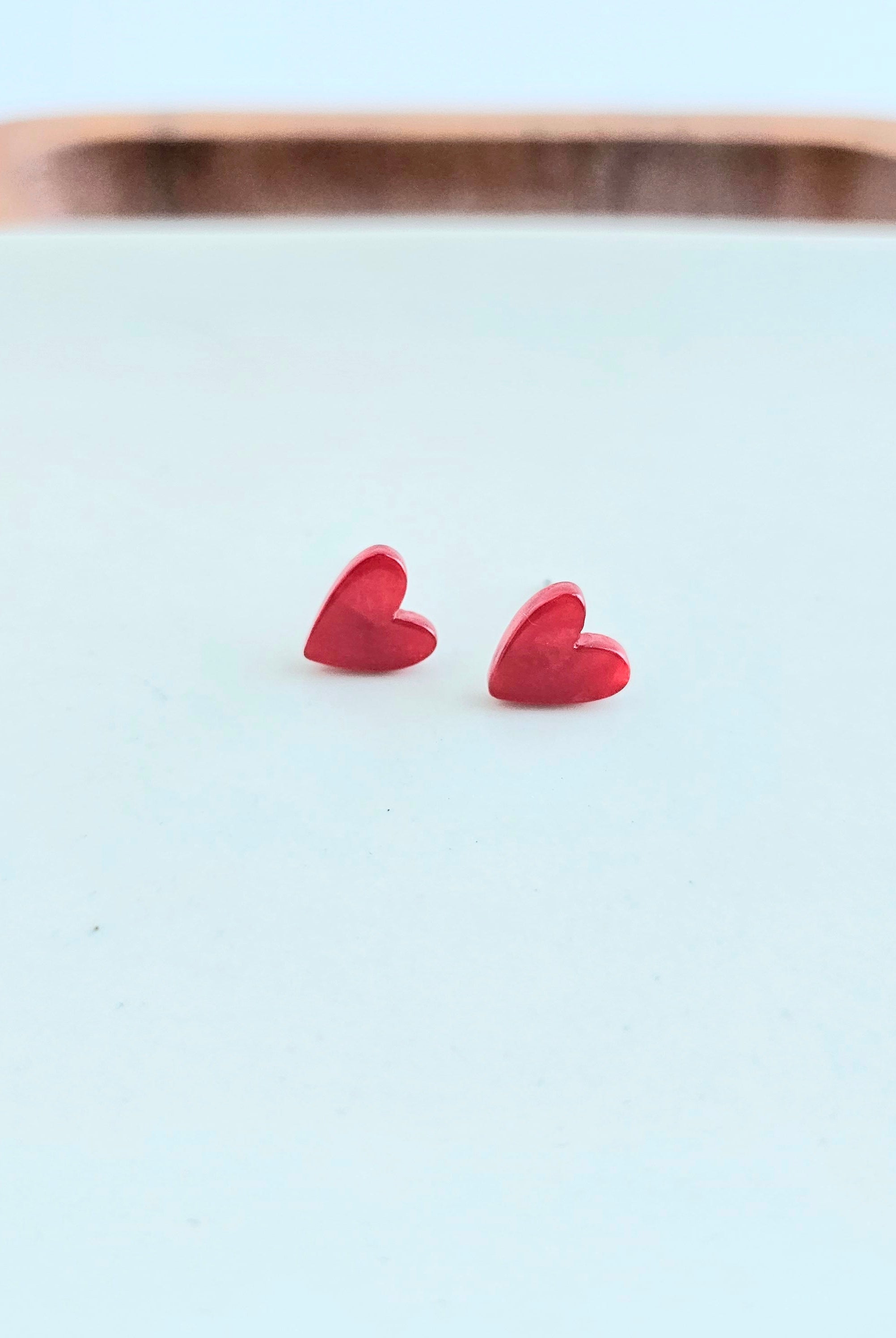 Shop Hand Drawn Heart Studs- Red- at Ruby Joy Boutique, a Women's Clothing Store in Pickerington, Ohio