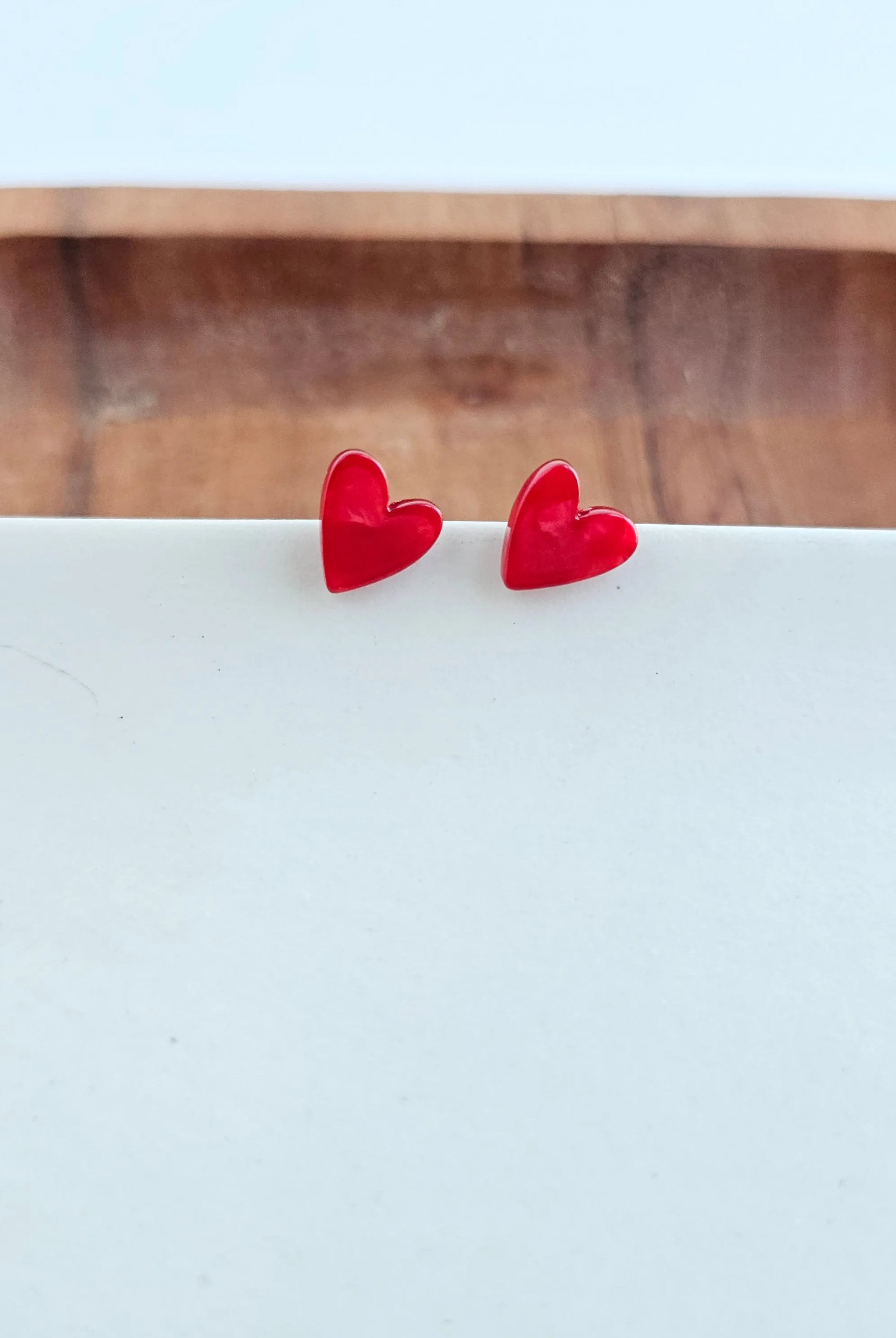 Shop Hand Drawn Heart Studs- Red- at Ruby Joy Boutique, a Women's Clothing Store in Pickerington, Ohio