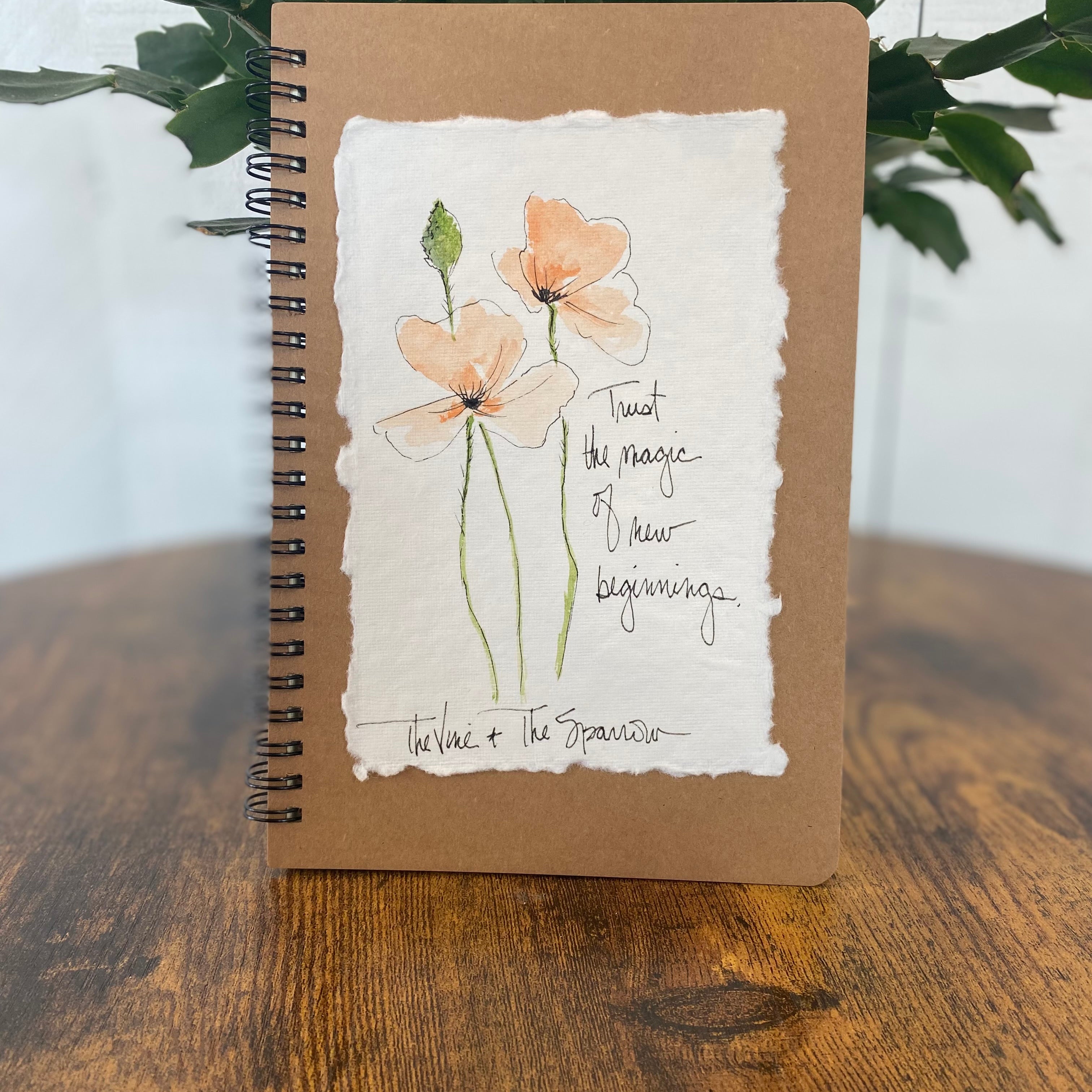 Shop Hand-Painted Watercolor Journal | Spiral Notebook-Trust The Magic at Ruby Joy Boutique, a Women's Clothing Store in Pickerington, Ohio