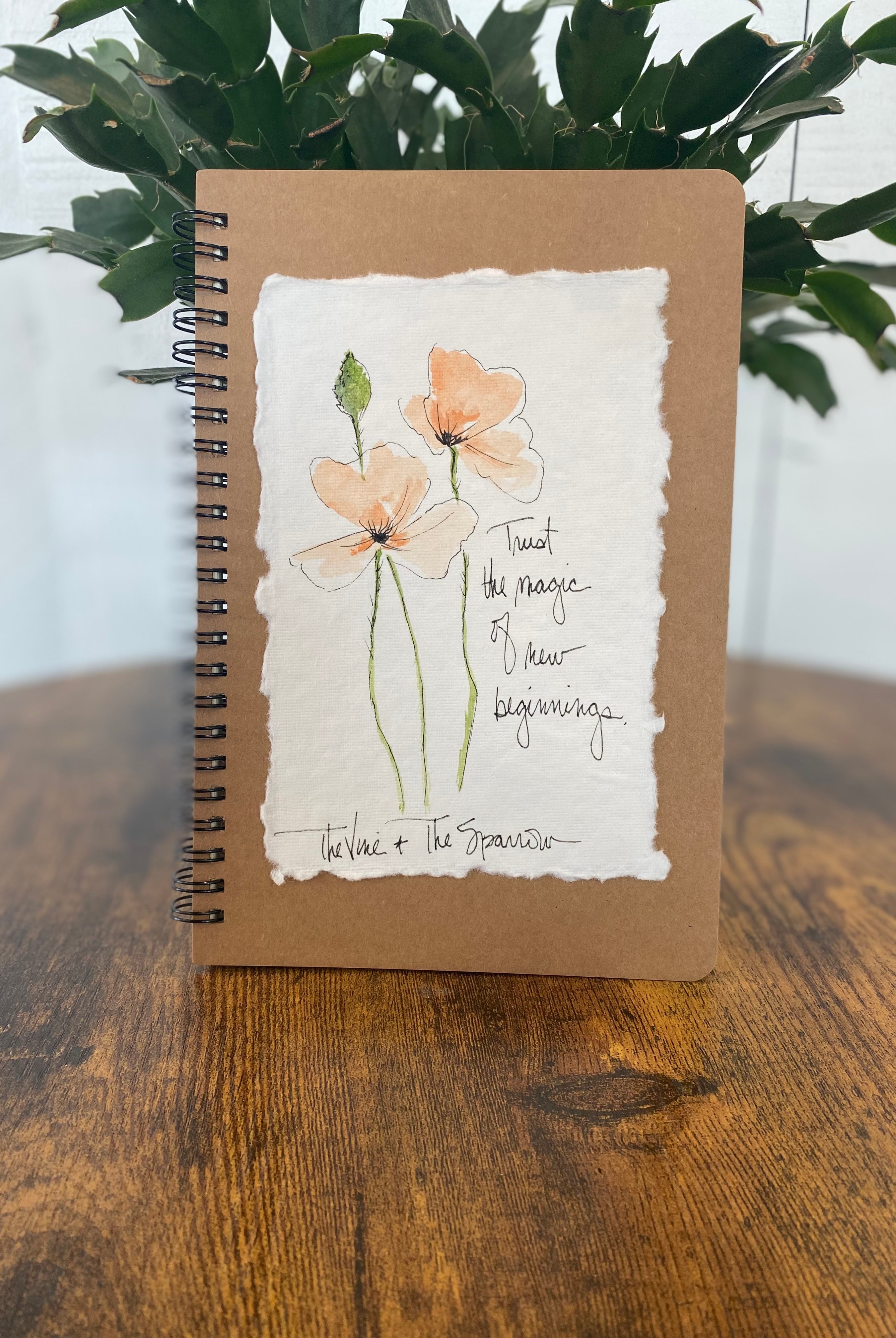 Shop Hand-Painted Watercolor Journal | Spiral Notebook-Trust The Magic at Ruby Joy Boutique, a Women's Clothing Store in Pickerington, Ohio