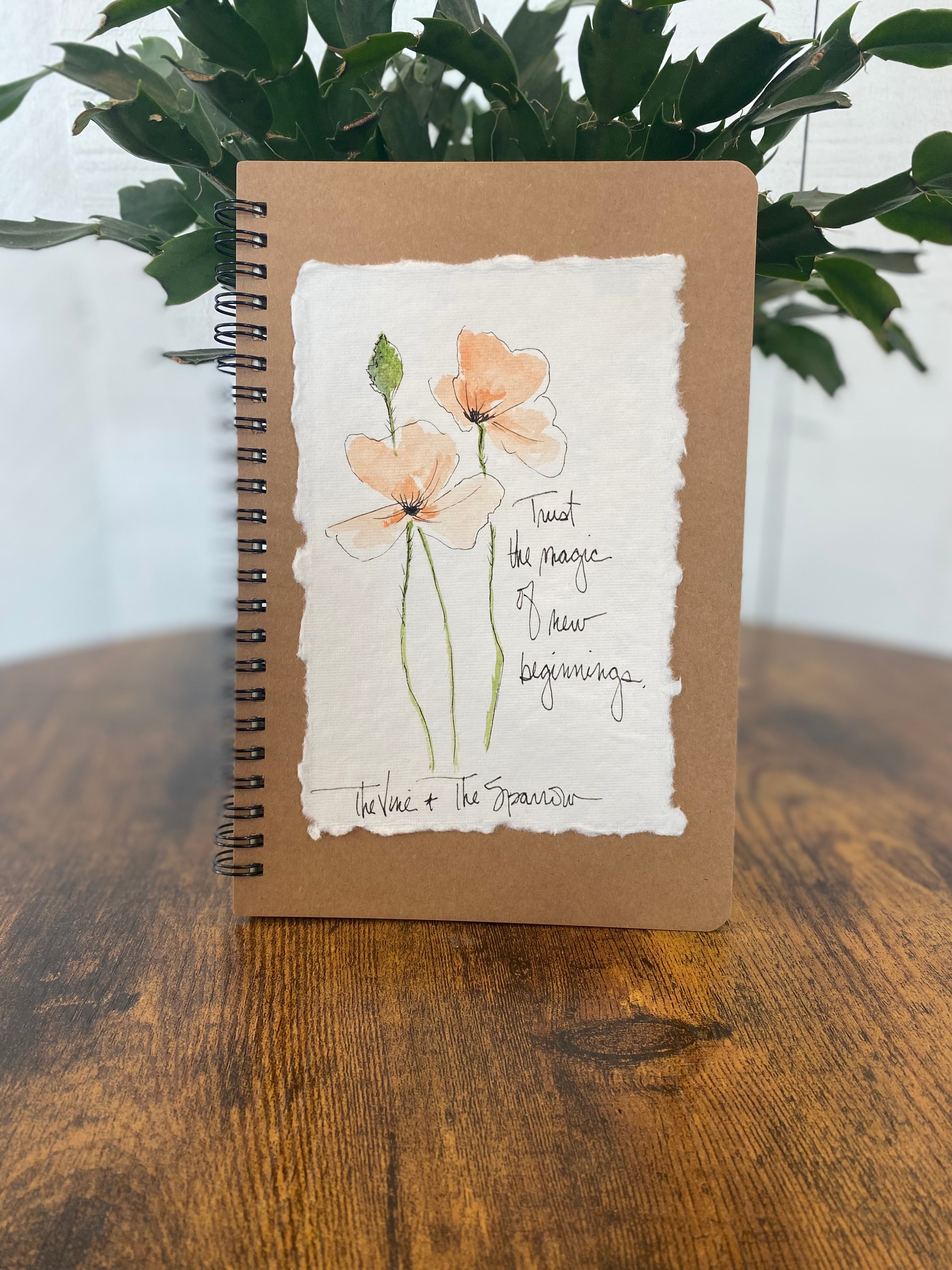 Shop Hand-Painted Watercolor Journal | Spiral Notebook-Trust The Magic at Ruby Joy Boutique, a Women's Clothing Store in Pickerington, Ohio