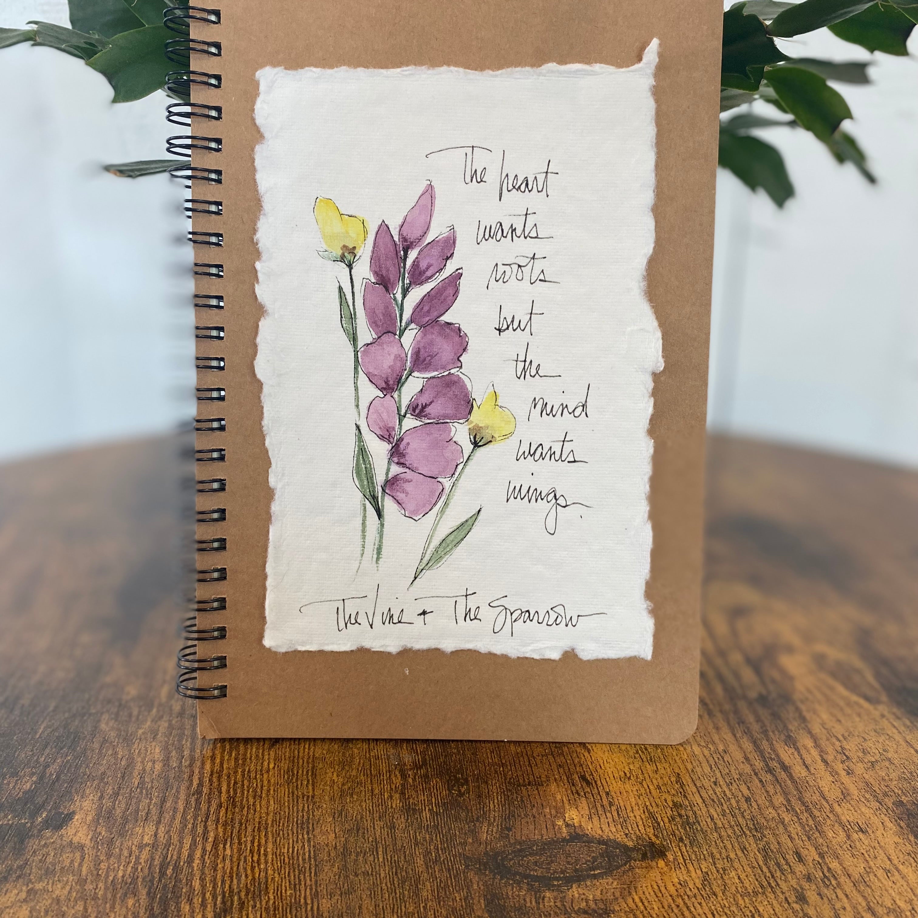 Shop Hand-Painted Watercolor Journal | Spiral Notebook-The Heart Wants at Ruby Joy Boutique, a Women's Clothing Store in Pickerington, Ohio