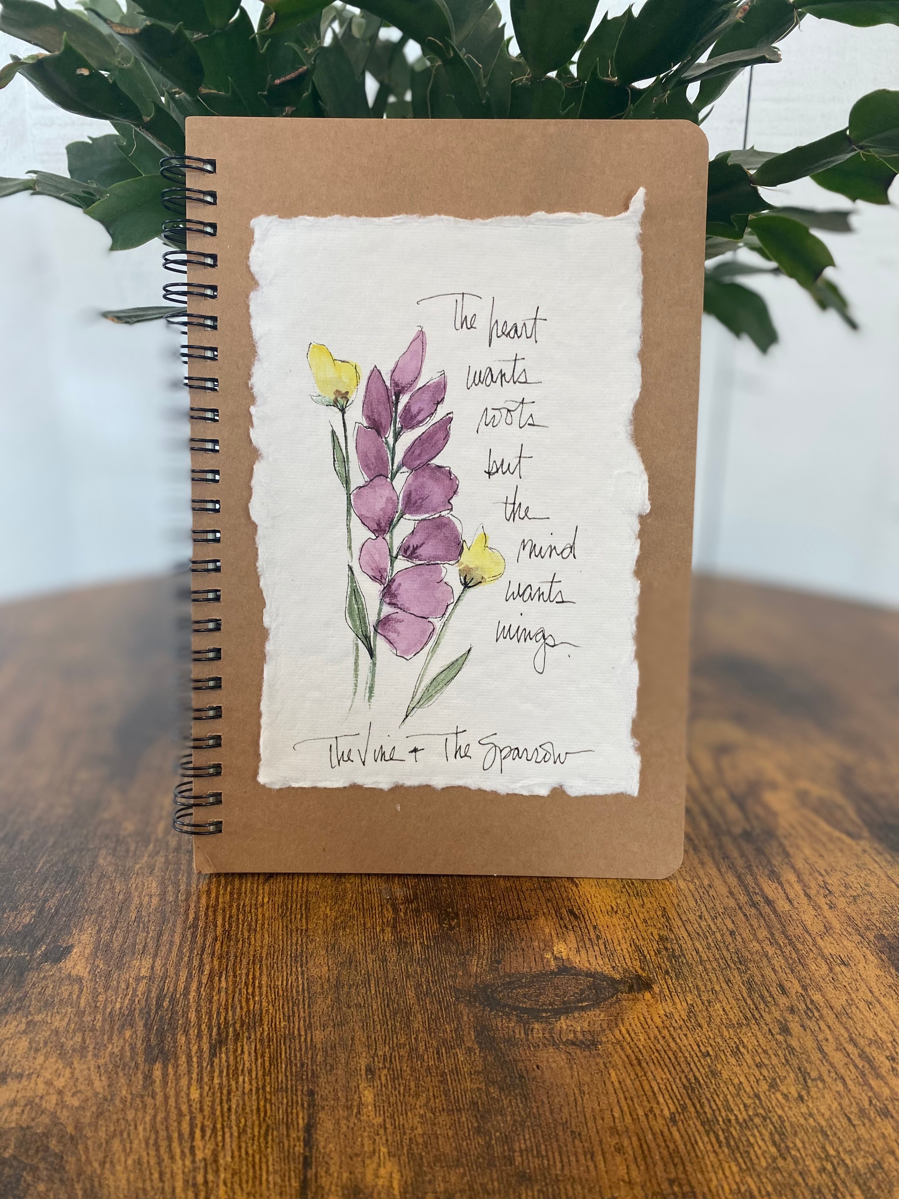 Shop Hand-Painted Watercolor Journal | Spiral Notebook-The Heart Wants at Ruby Joy Boutique, a Women's Clothing Store in Pickerington, Ohio