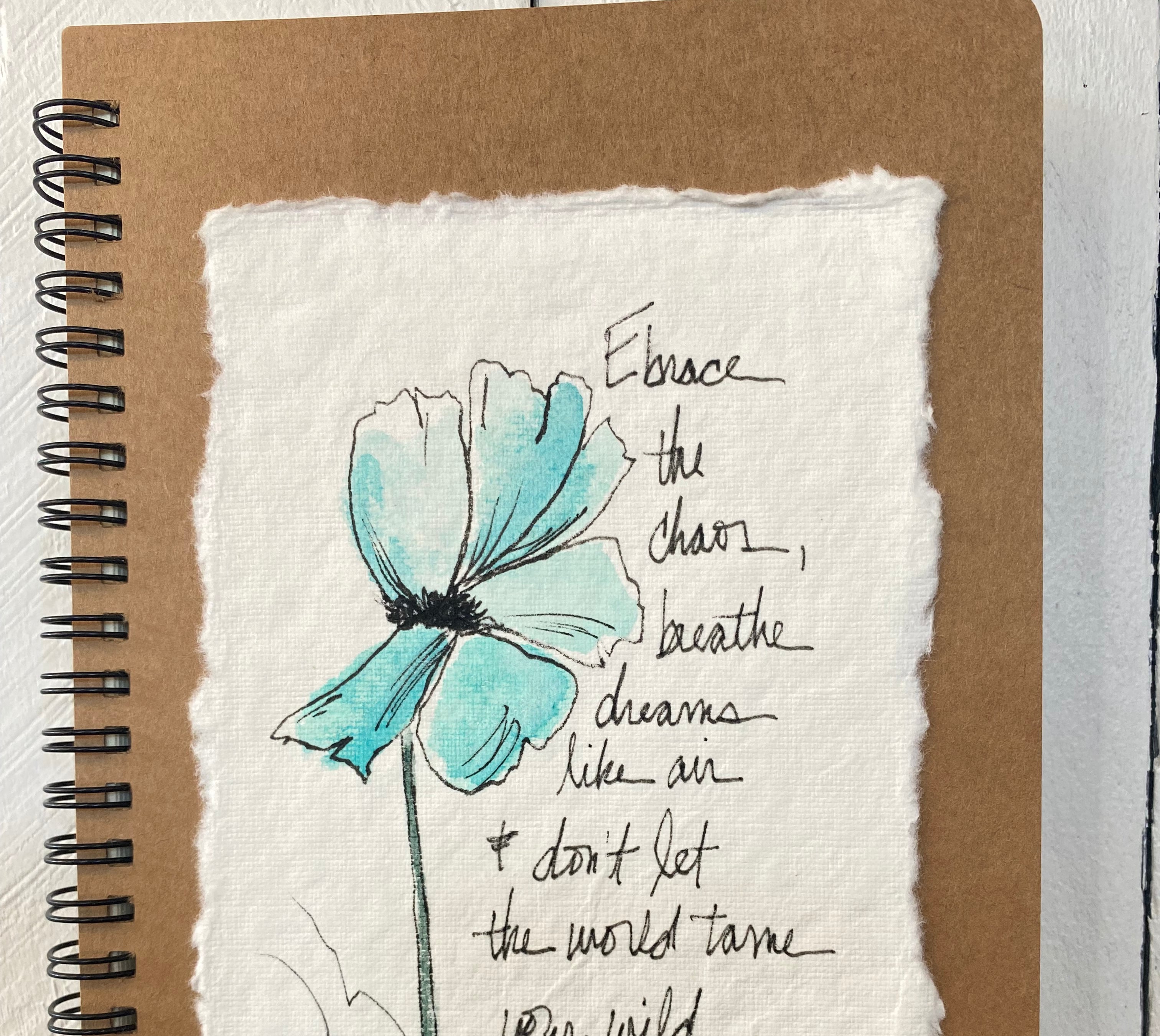 Shop Hand-Painted Watercolor Journal | Spiral Notebook-Don't Let The World Tame Your Wild at Ruby Joy Boutique, a Women's Clothing Store in Pickerington, Ohio