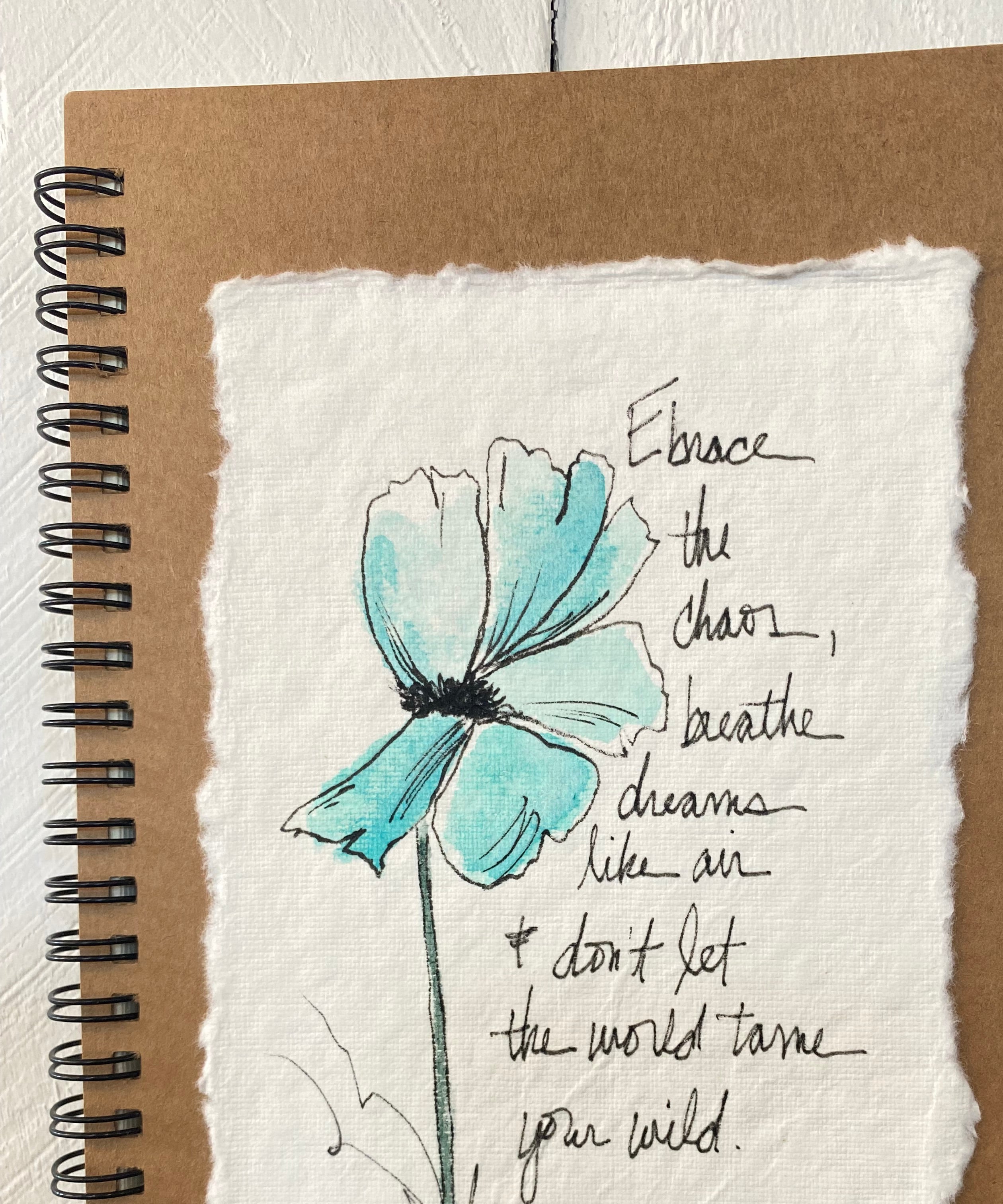 Shop Hand-Painted Watercolor Journal | Spiral Notebook-Don't Let The World Tame Your Wild at Ruby Joy Boutique, a Women's Clothing Store in Pickerington, Ohio