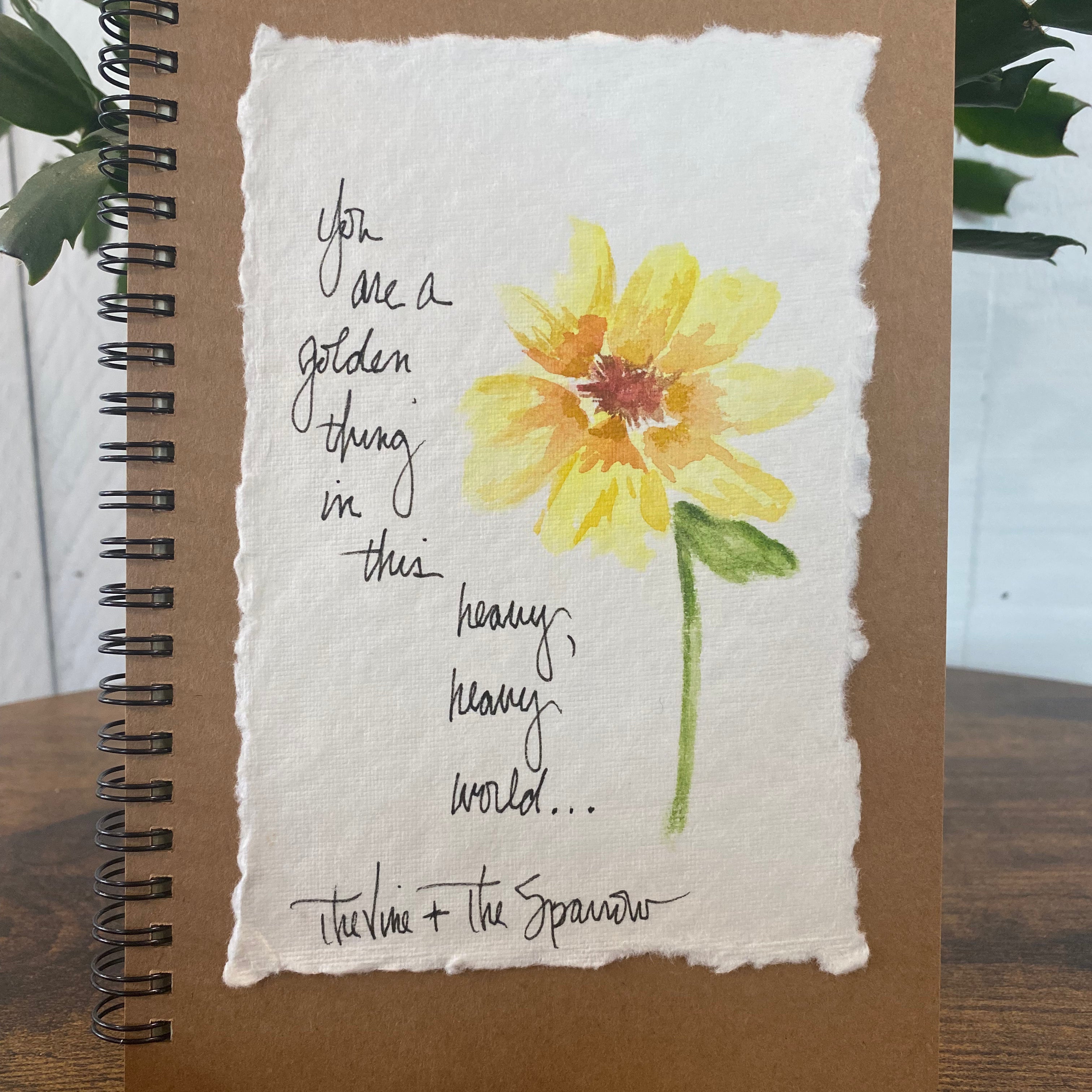 Shop Hand-Painted Watercolor Journal | Spiral Notebook-You Are A Golden Thing at Ruby Joy Boutique, a Women's Clothing Store in Pickerington, Ohio