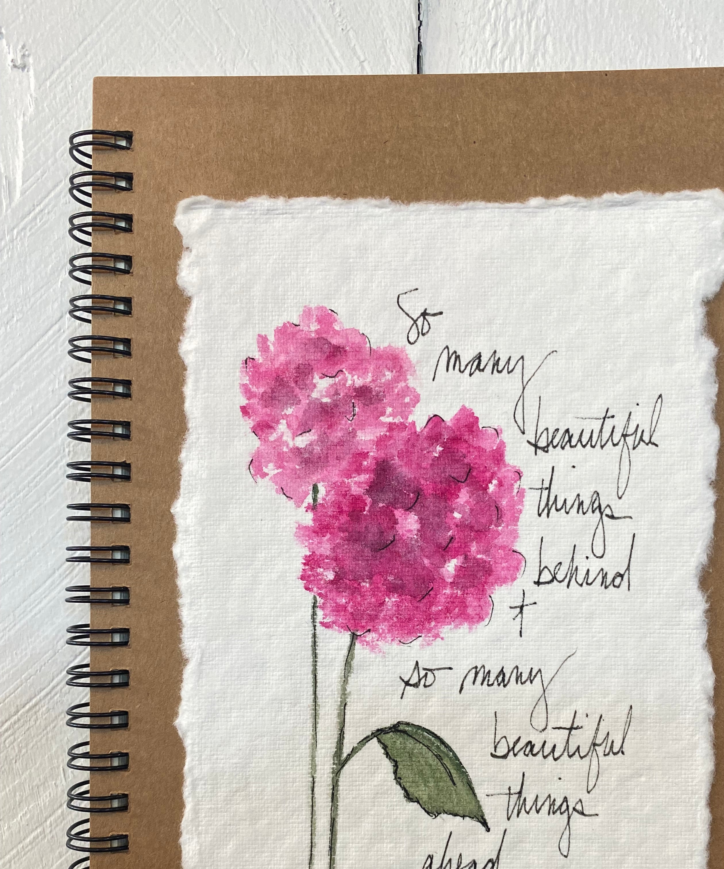 Shop Hand-Painted Watercolor Journal | Spiral Notebook-So Many Beautiful Things Ahead at Ruby Joy Boutique, a Women's Clothing Store in Pickerington, Ohio