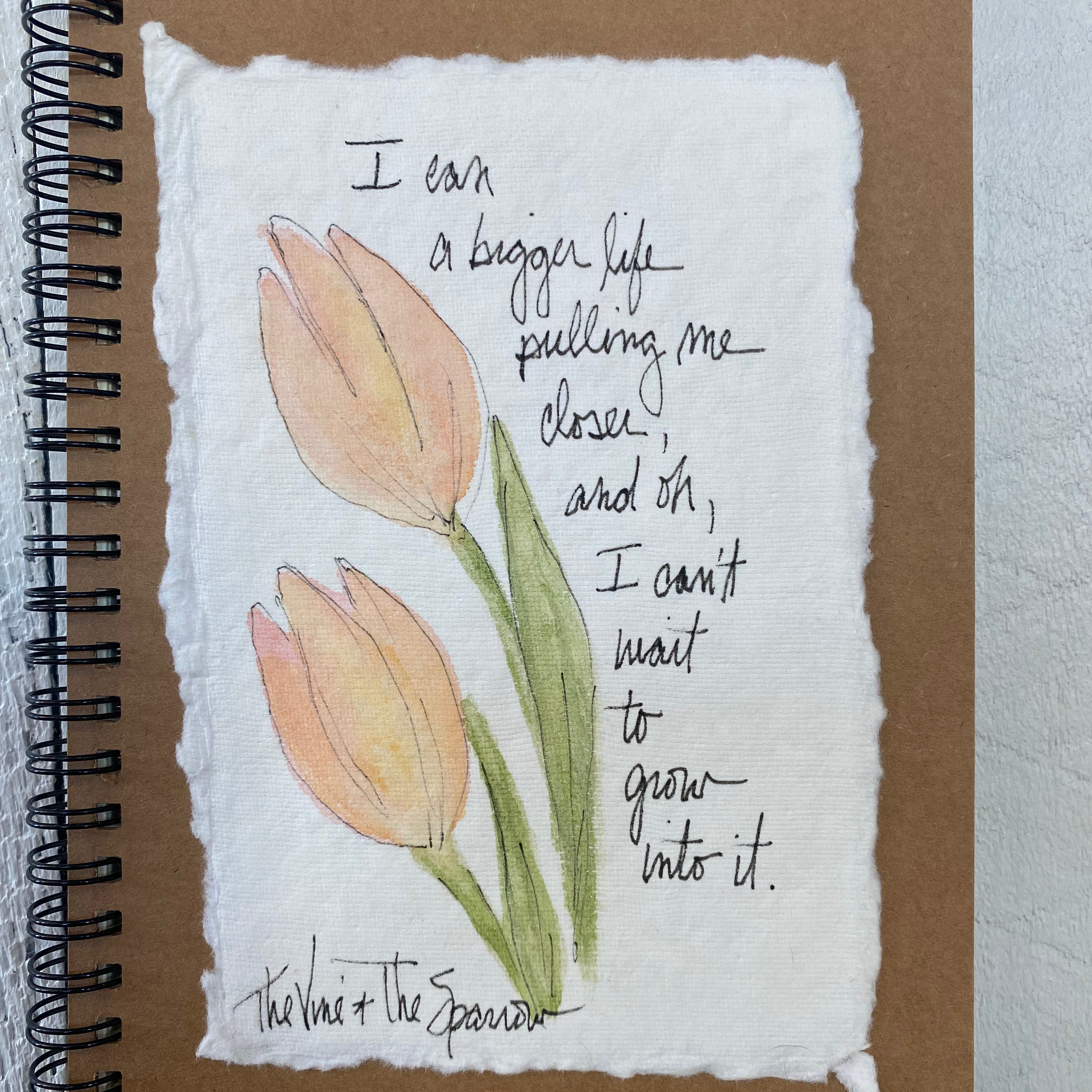 Shop Hand-Painted Watercolor Journal | Spiral Notebook-I Earn a Bigger Life at Ruby Joy Boutique, a Women's Clothing Store in Pickerington, Ohio