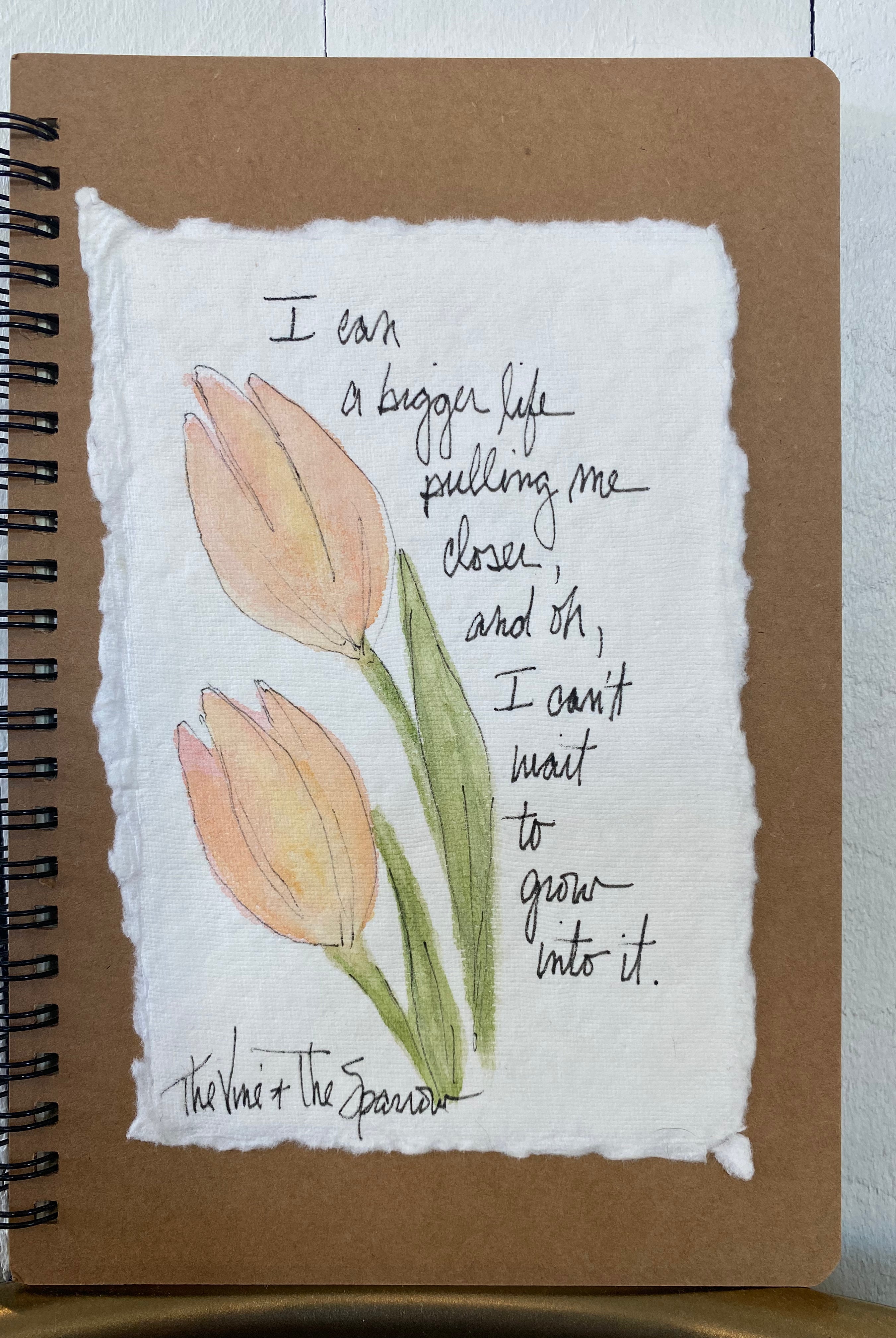 Shop Hand-Painted Watercolor Journal | Spiral Notebook-I Earn a Bigger Life at Ruby Joy Boutique, a Women's Clothing Store in Pickerington, Ohio
