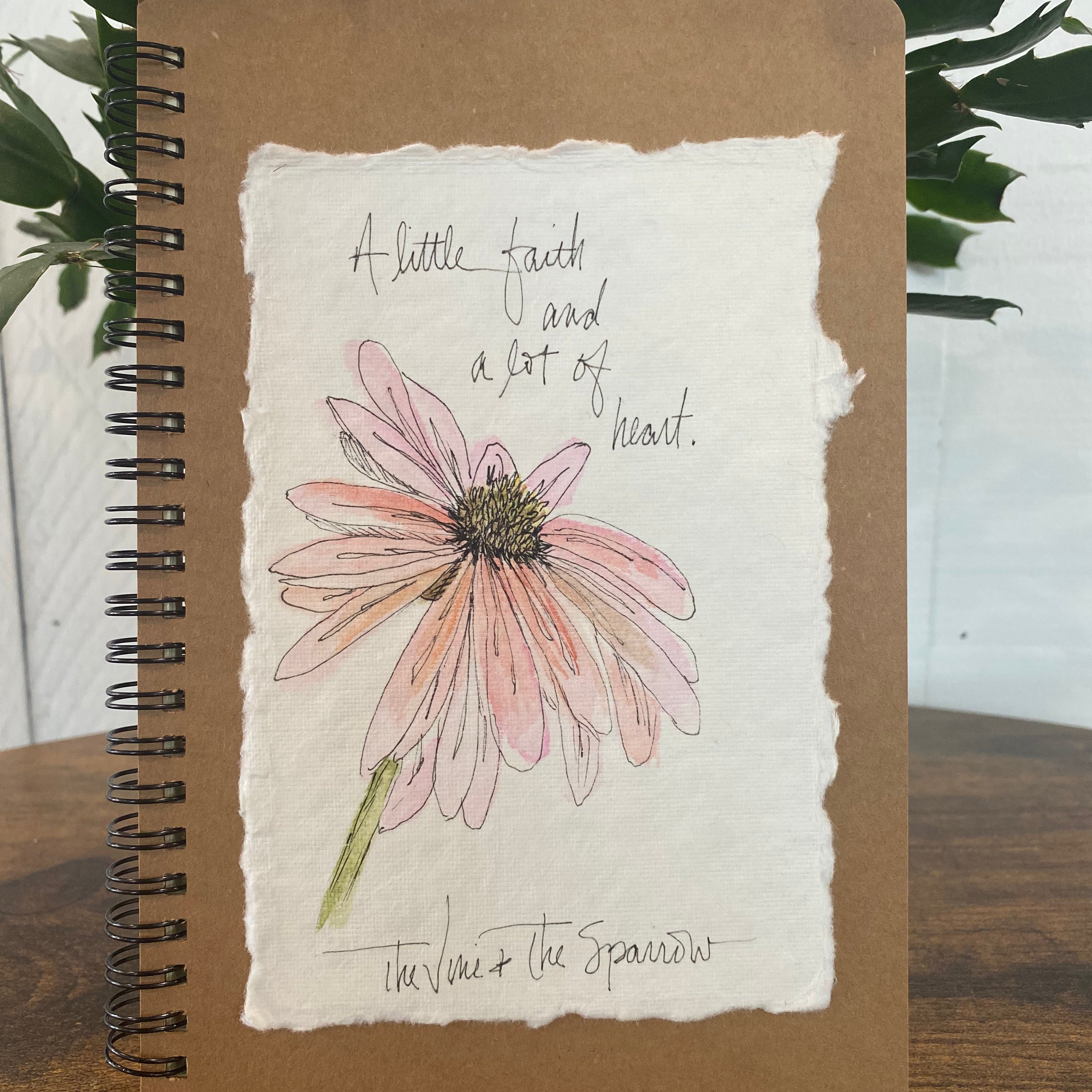 Shop Hand-Painted Watercolor Journal | Spiral Notebook-A Little Faith at Ruby Joy Boutique, a Women's Clothing Store in Pickerington, Ohio