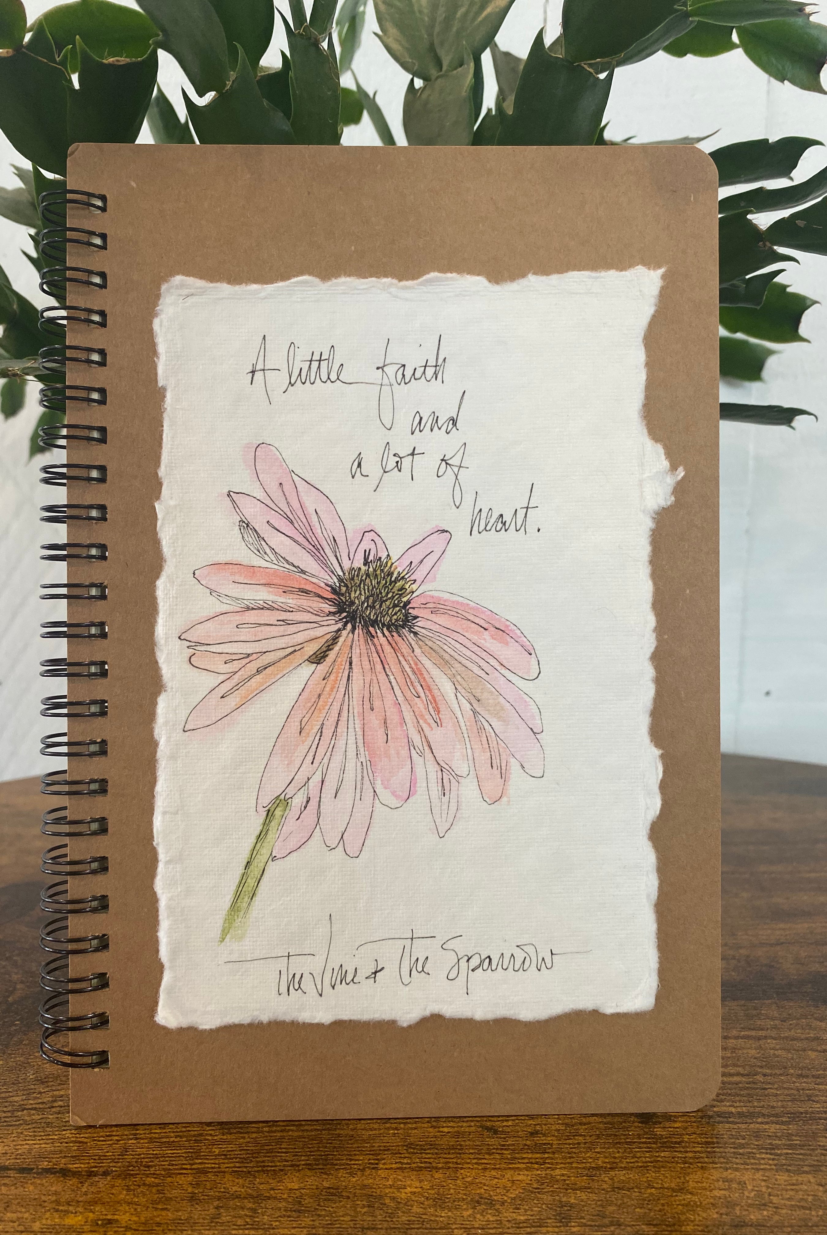 Shop Hand-Painted Watercolor Journal | Spiral Notebook-A Little Faith at Ruby Joy Boutique, a Women's Clothing Store in Pickerington, Ohio
