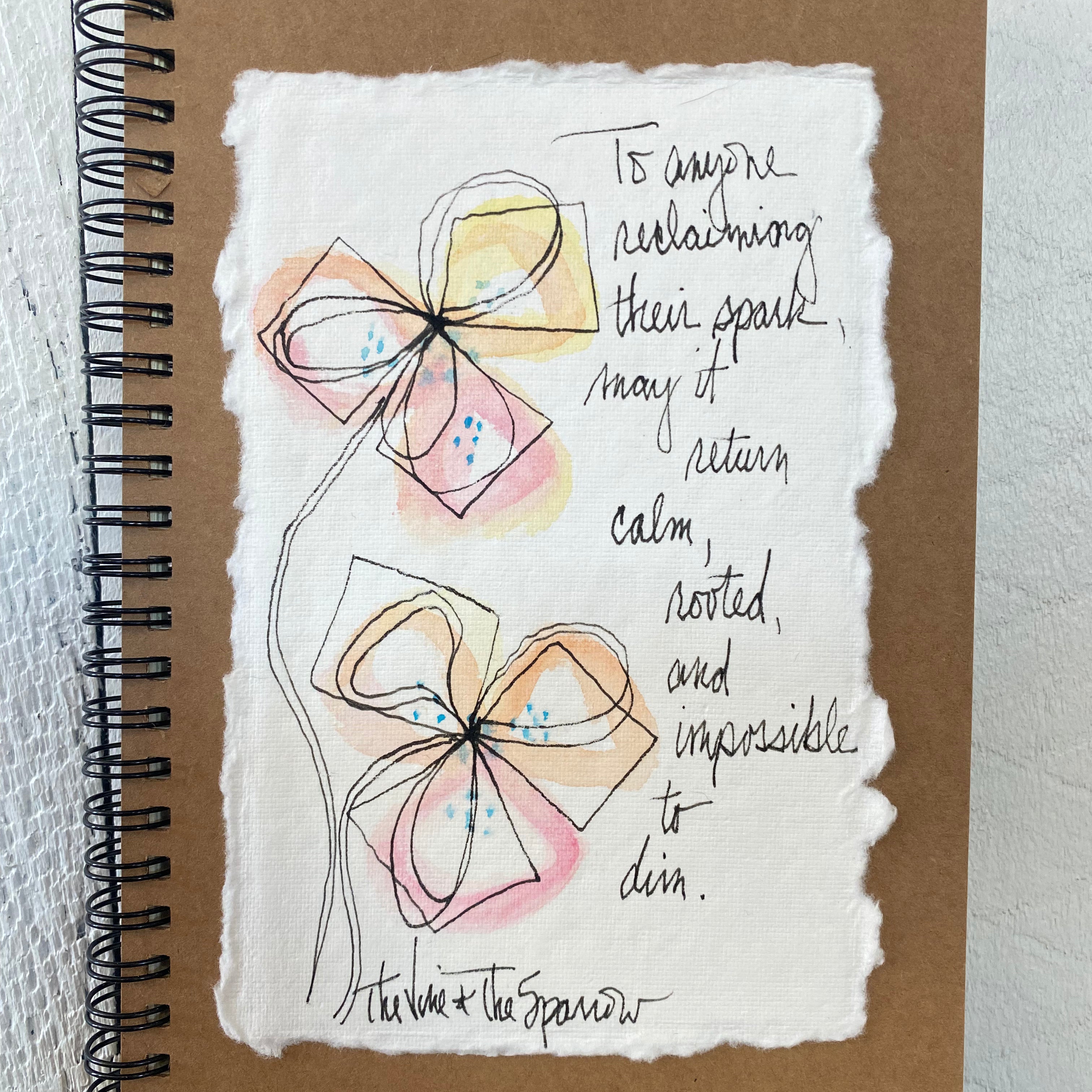 Shop Hand-Painted Watercolor Journal | Spiral Notebook-Reclaiming Your Spark at Ruby Joy Boutique, a Women's Clothing Store in Pickerington, Ohio