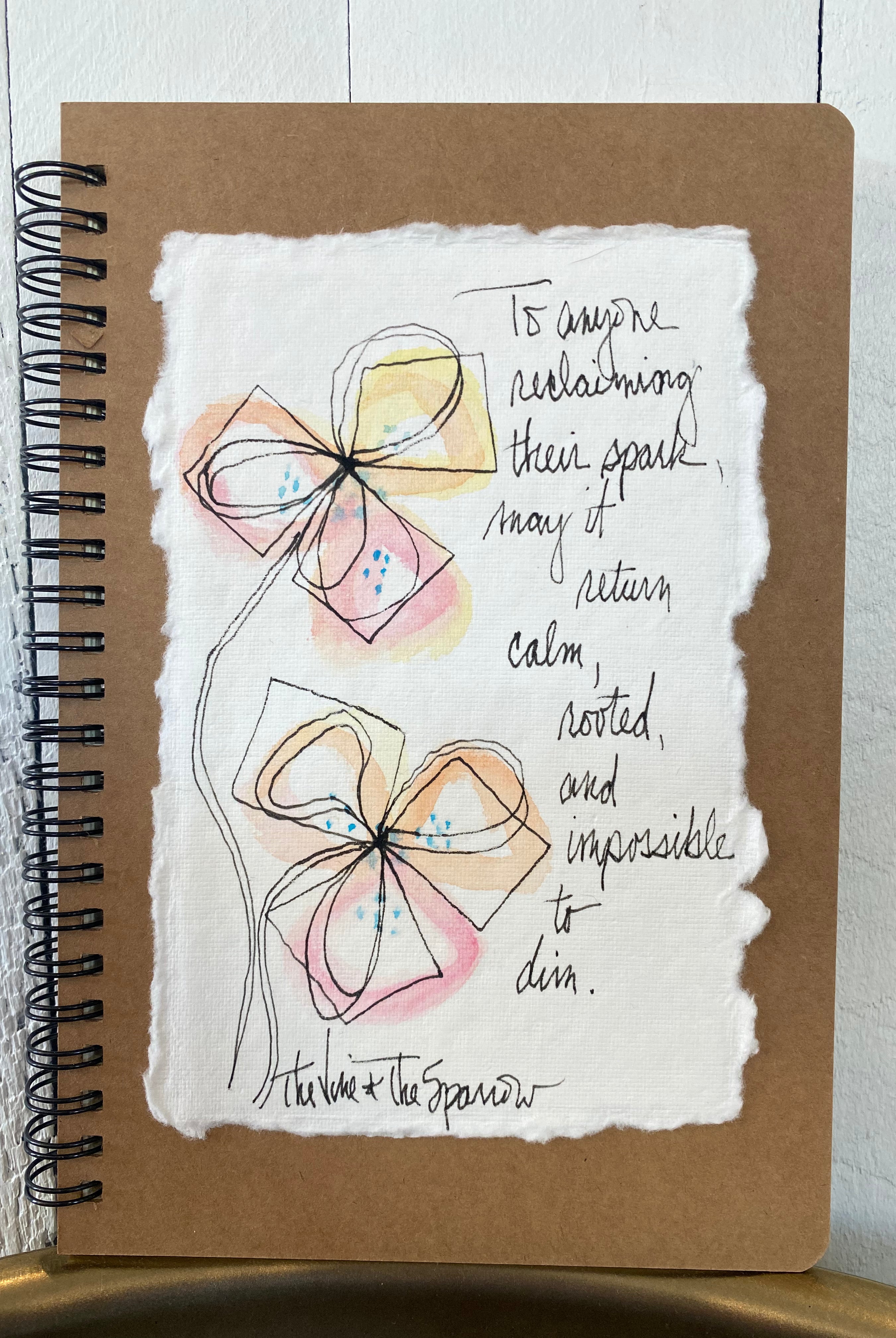 Shop Hand-Painted Watercolor Journal | Spiral Notebook-Reclaiming Your Spark at Ruby Joy Boutique, a Women's Clothing Store in Pickerington, Ohio
