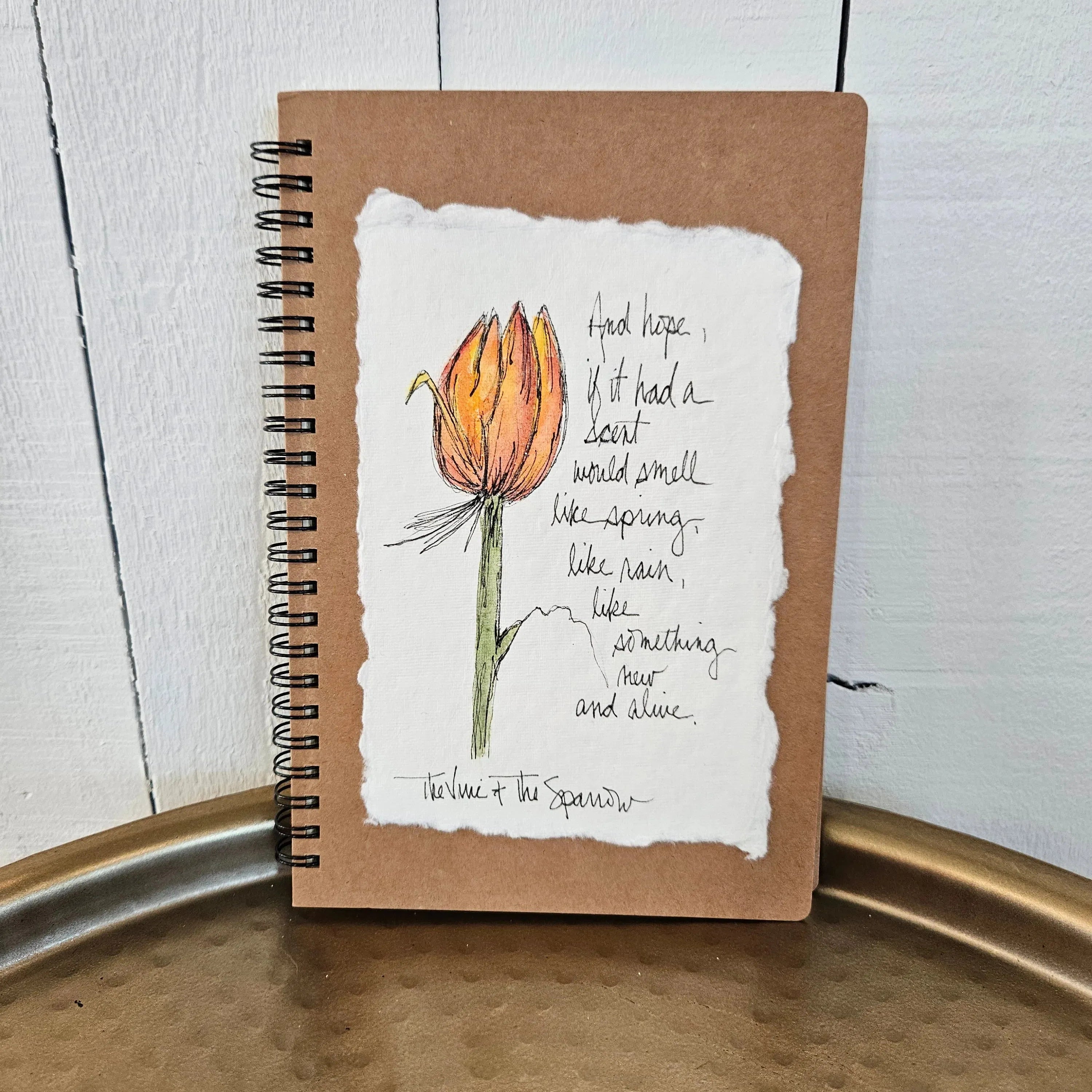 Shop Hand-Painted Watercolor Journal | Spiral Notebook-Scent of Hope at Ruby Joy Boutique, a Women's Clothing Store in Pickerington, Ohio