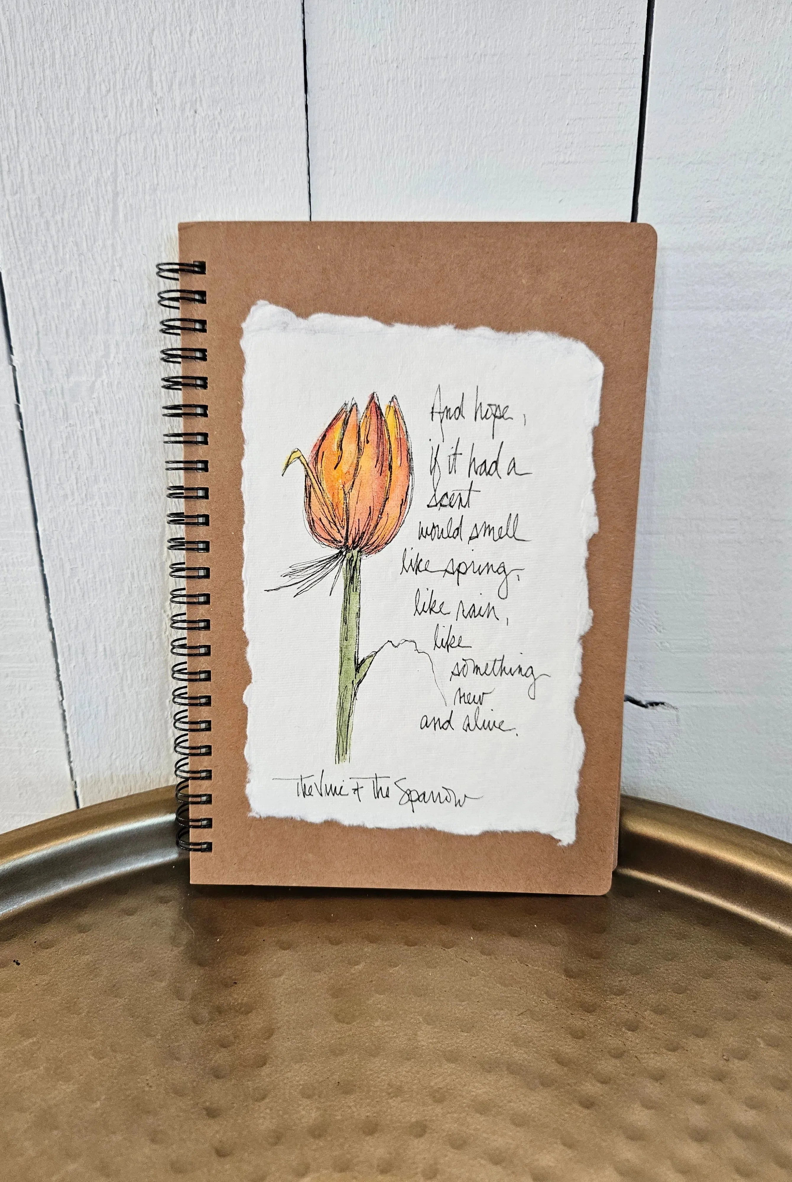 Shop Hand-Painted Watercolor Journal | Spiral Notebook-Scent of Hope at Ruby Joy Boutique, a Women's Clothing Store in Pickerington, Ohio