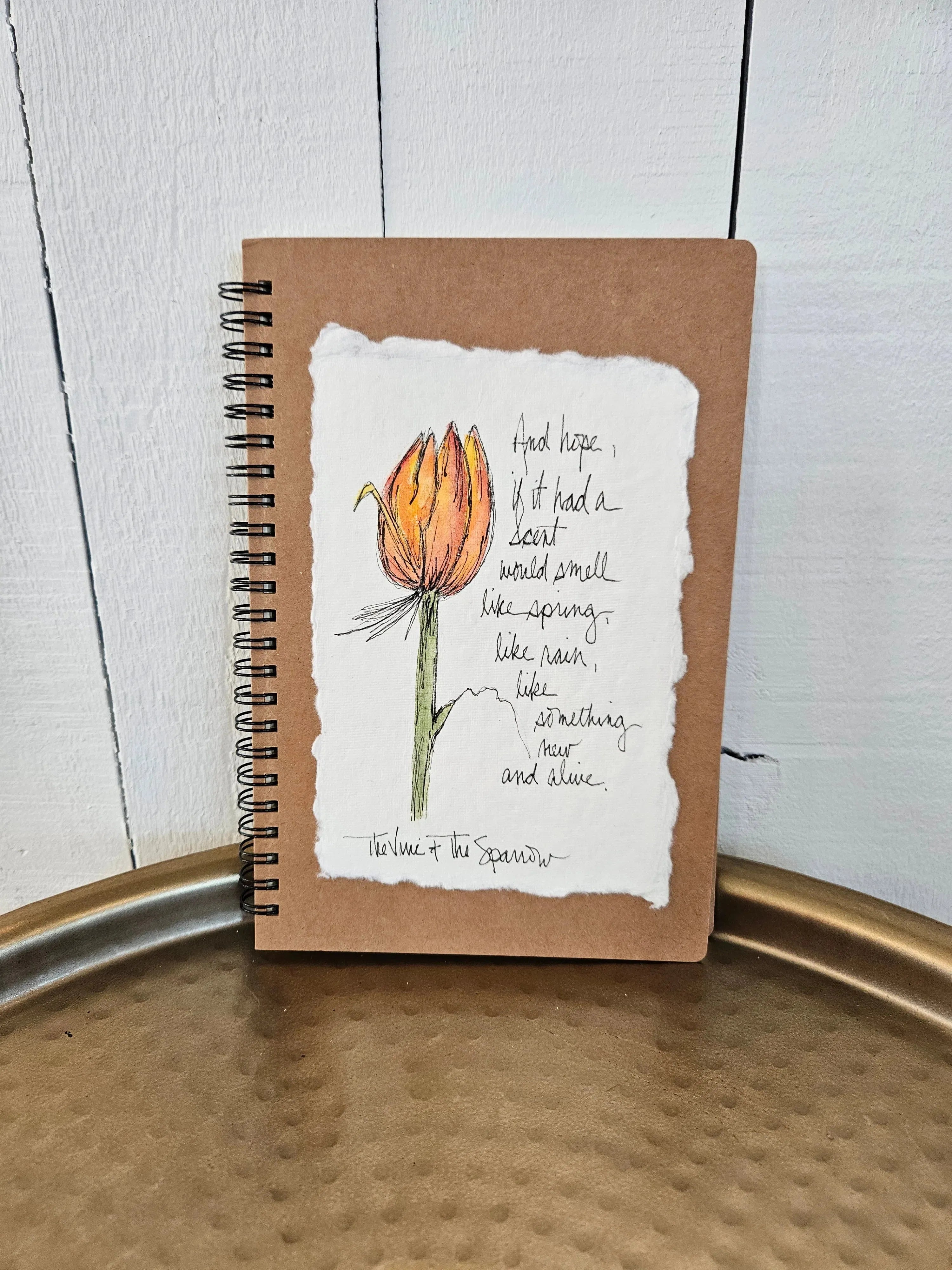 Shop Hand-Painted Watercolor Journal | Spiral Notebook-Scent of Hope at Ruby Joy Boutique, a Women's Clothing Store in Pickerington, Ohio
