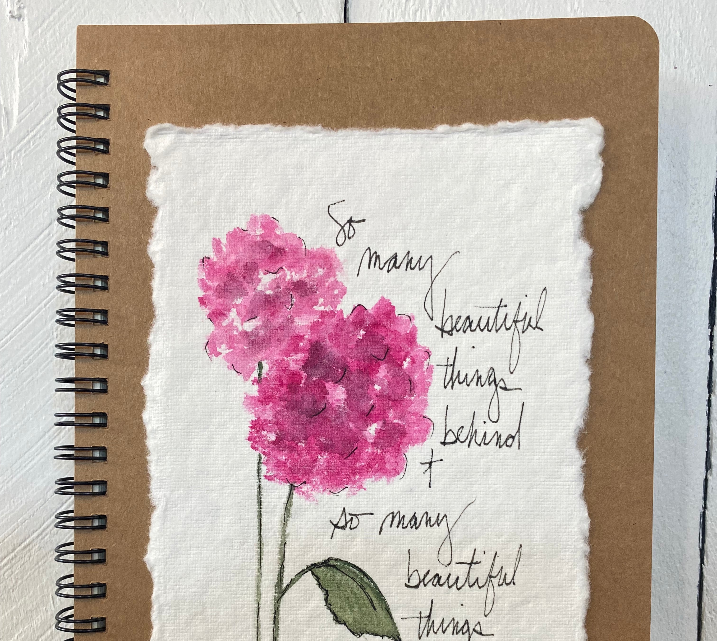 Shop Hand-Painted Watercolor Journal | Spiral Notebook-So Many Beautiful Things Ahead at Ruby Joy Boutique, a Women's Clothing Store in Pickerington, Ohio