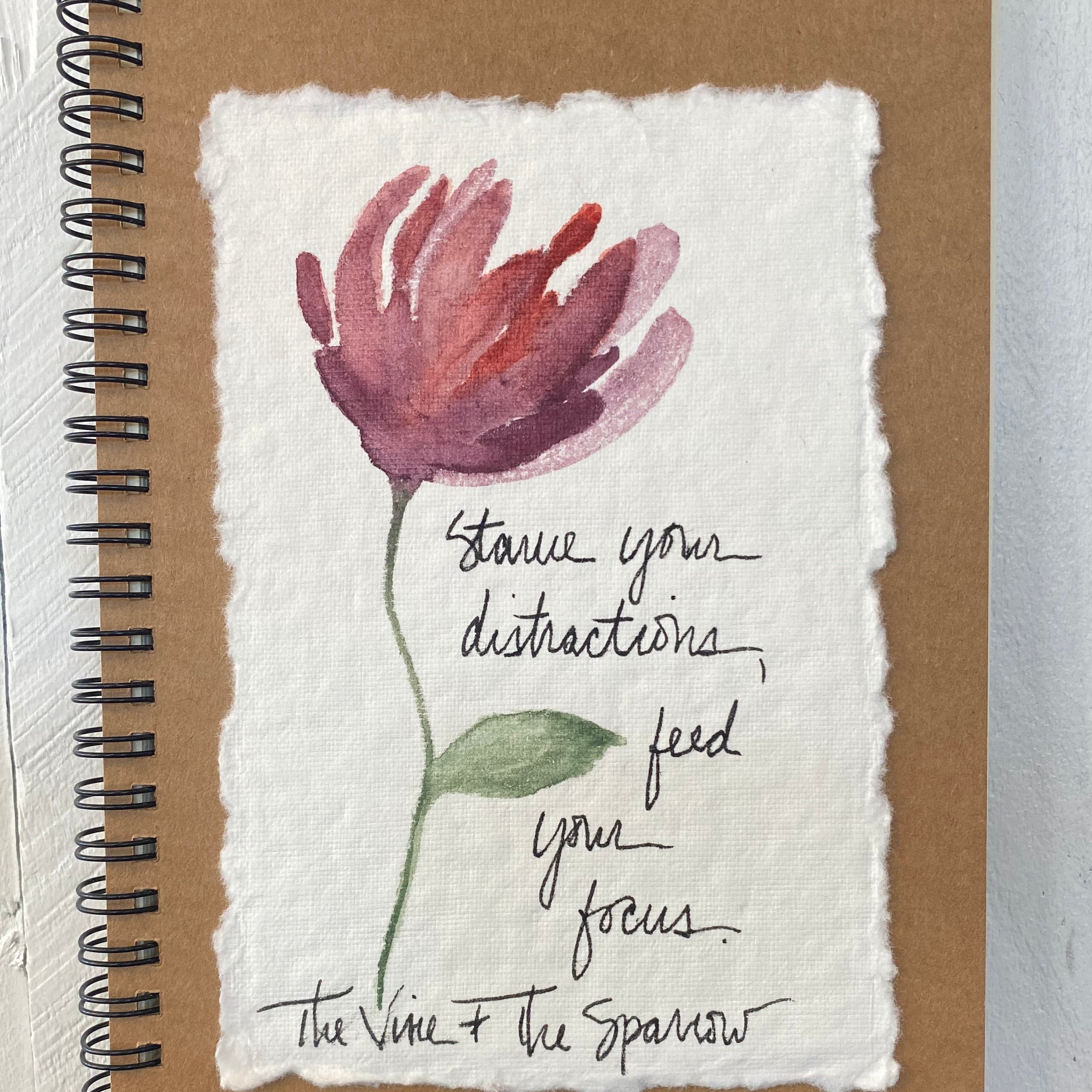 Shop Hand-Painted Watercolor Journal | Spiral Notebook-Feed Your Focus at Ruby Joy Boutique, a Women's Clothing Store in Pickerington, Ohio