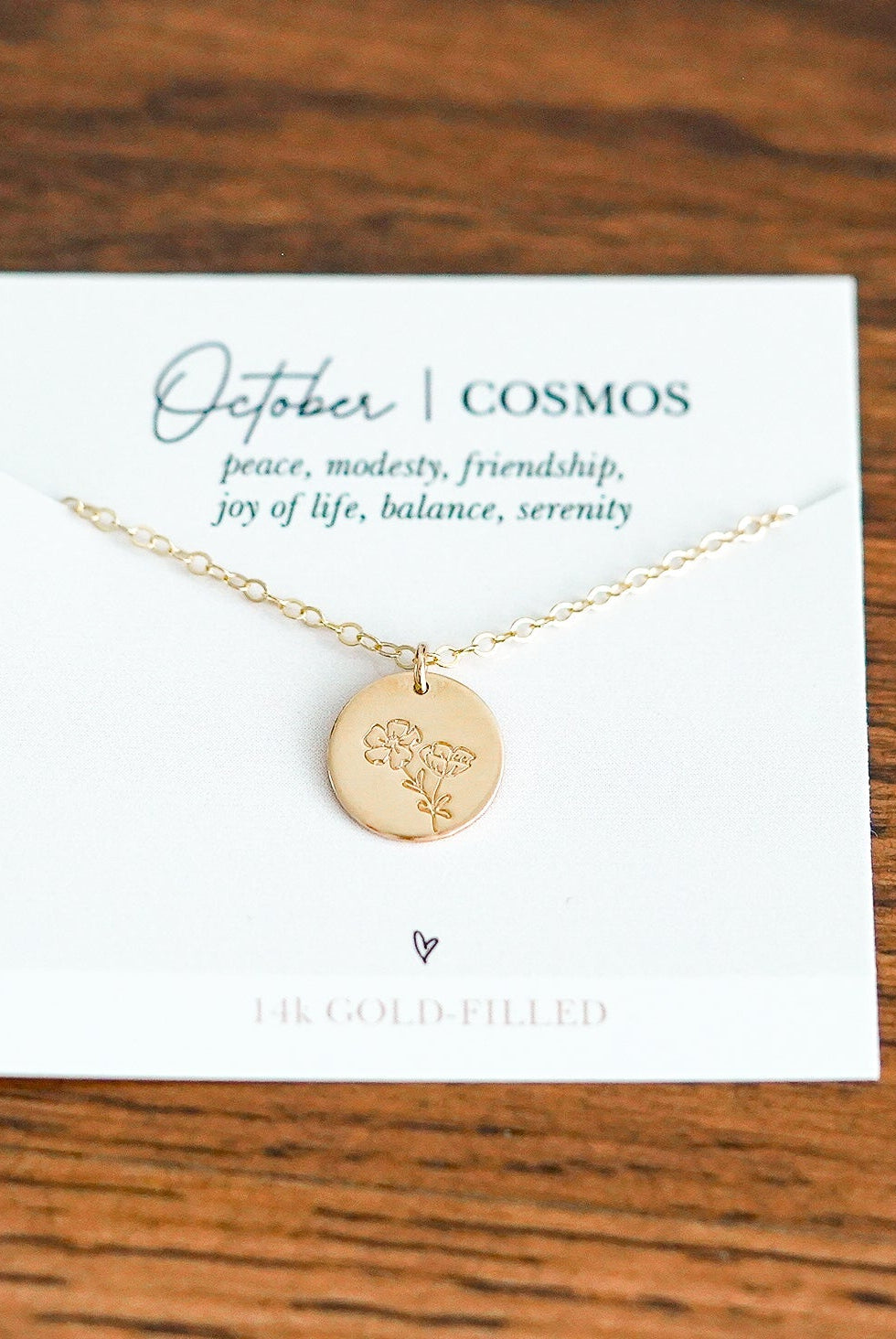 Shop Hand Stamped Birth Flower Necklaces-Necklaces at Ruby Joy Boutique, a Women's Clothing Store in Pickerington, Ohio