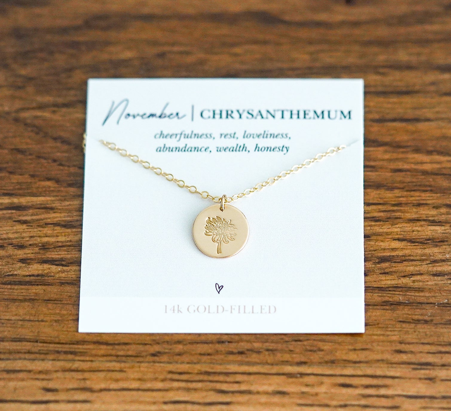 Shop Hand Stamped Birth Flower Necklaces-Necklaces at Ruby Joy Boutique, a Women's Clothing Store in Pickerington, Ohio