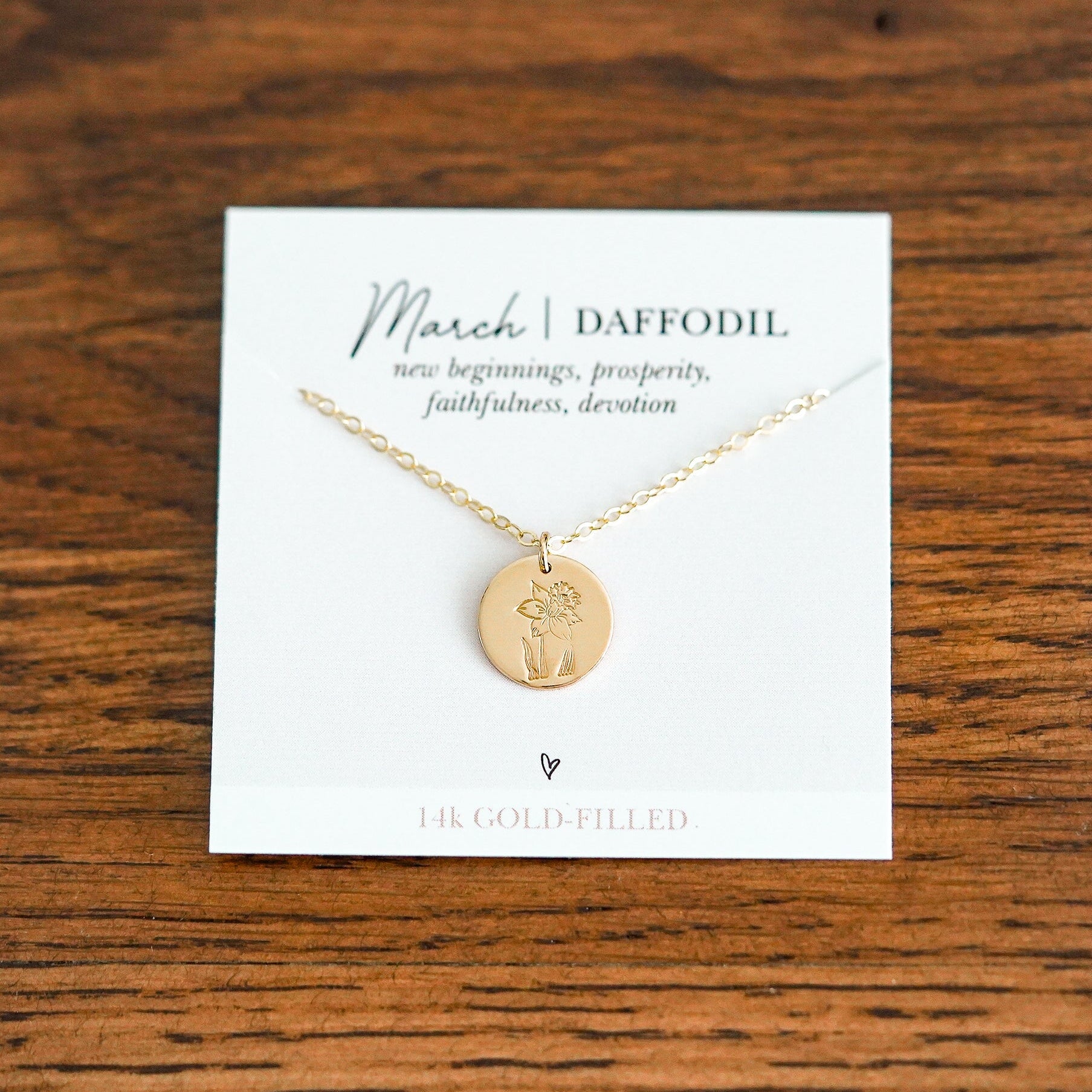 Shop Hand Stamped Birth Flower Necklaces-Necklaces at Ruby Joy Boutique, a Women's Clothing Store in Pickerington, Ohio