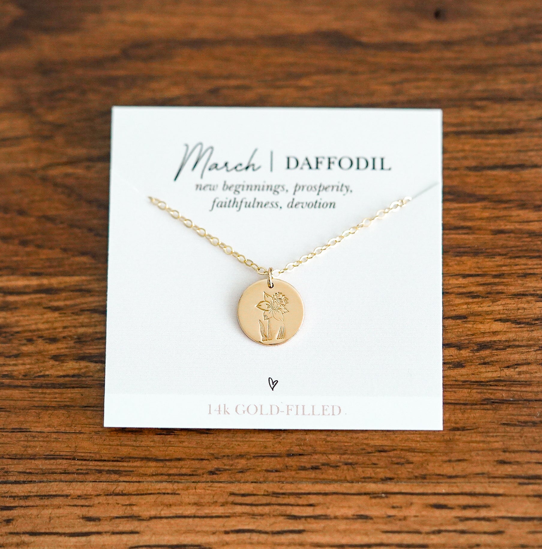 Shop Hand Stamped Birth Flower Necklaces-Necklaces at Ruby Joy Boutique, a Women's Clothing Store in Pickerington, Ohio