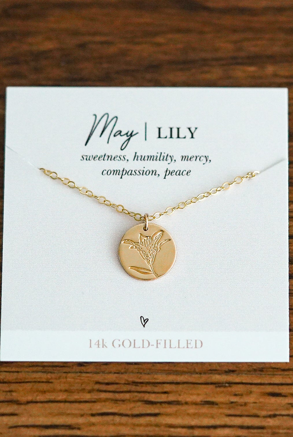 Shop Hand Stamped Birth Flower Necklaces-Necklaces at Ruby Joy Boutique, a Women's Clothing Store in Pickerington, Ohio