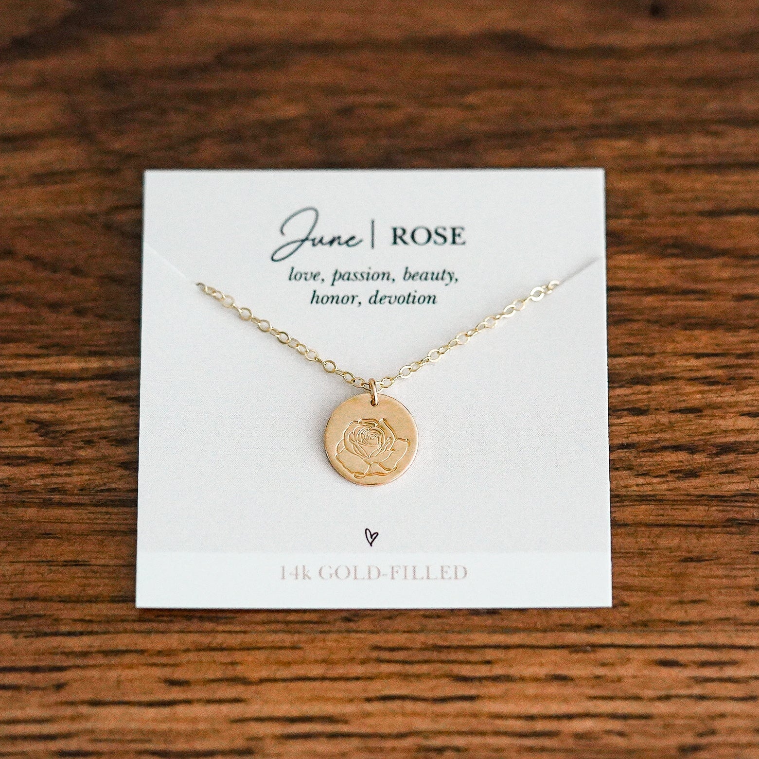 Shop Hand Stamped Birth Flower Necklaces-Necklaces at Ruby Joy Boutique, a Women's Clothing Store in Pickerington, Ohio