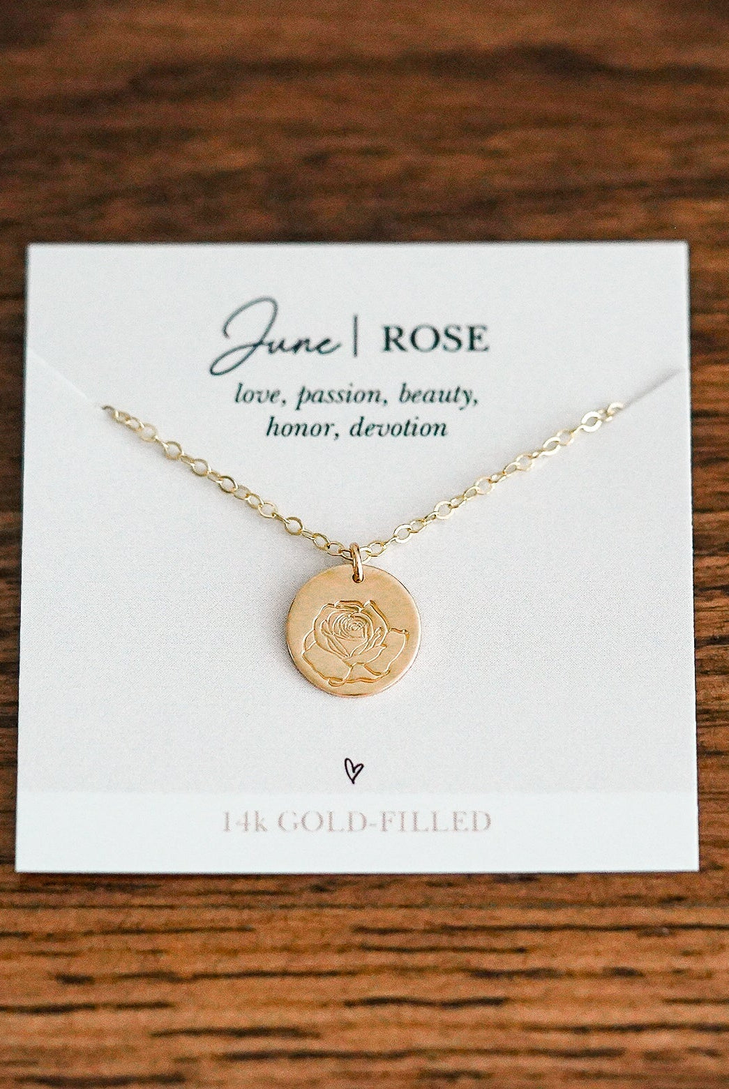 Shop Hand Stamped Birth Flower Necklaces-Necklaces at Ruby Joy Boutique, a Women's Clothing Store in Pickerington, Ohio