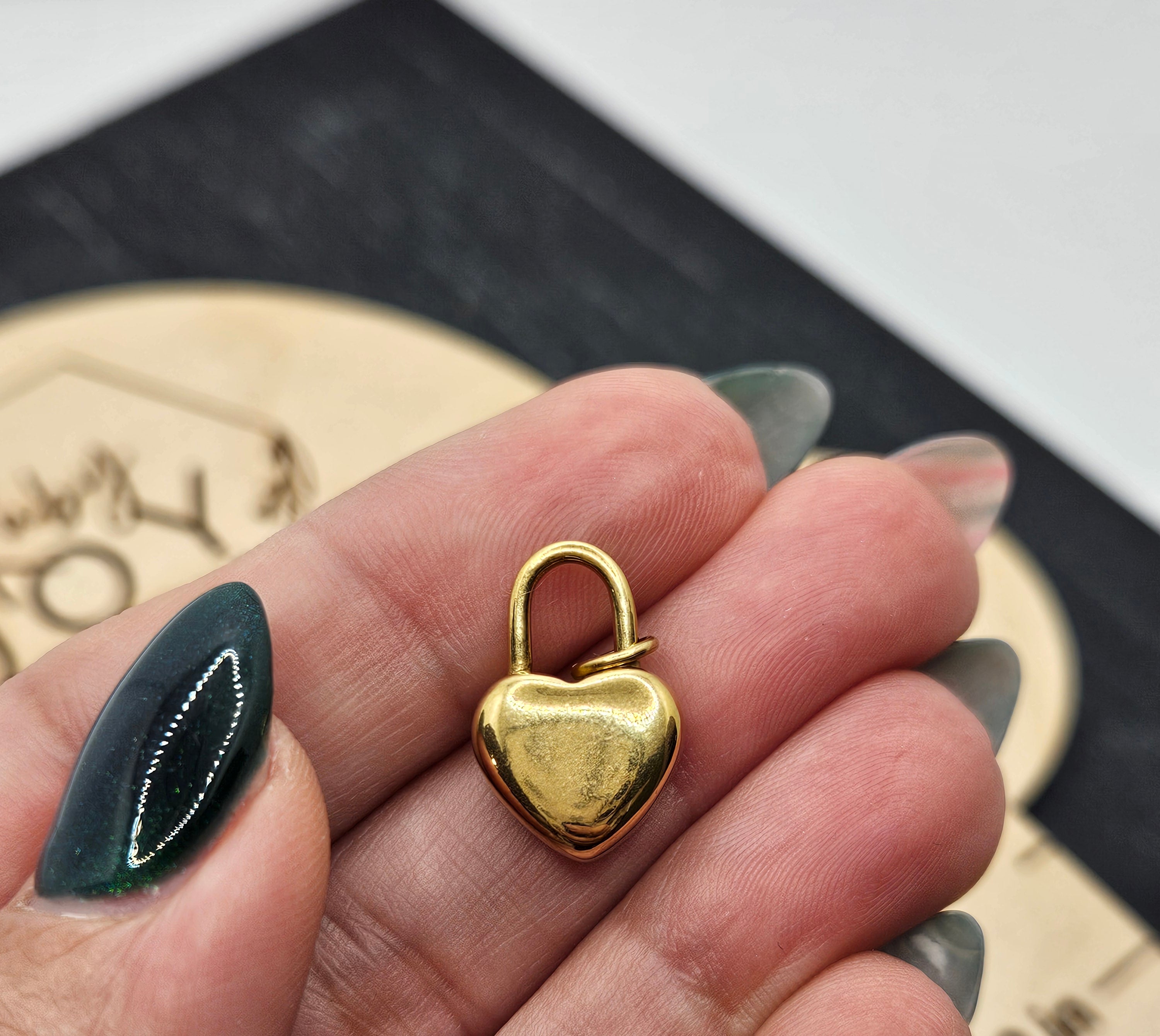 Shop Heart Lock Charm- at Ruby Joy Boutique, a Women's Clothing Store in Pickerington, Ohio