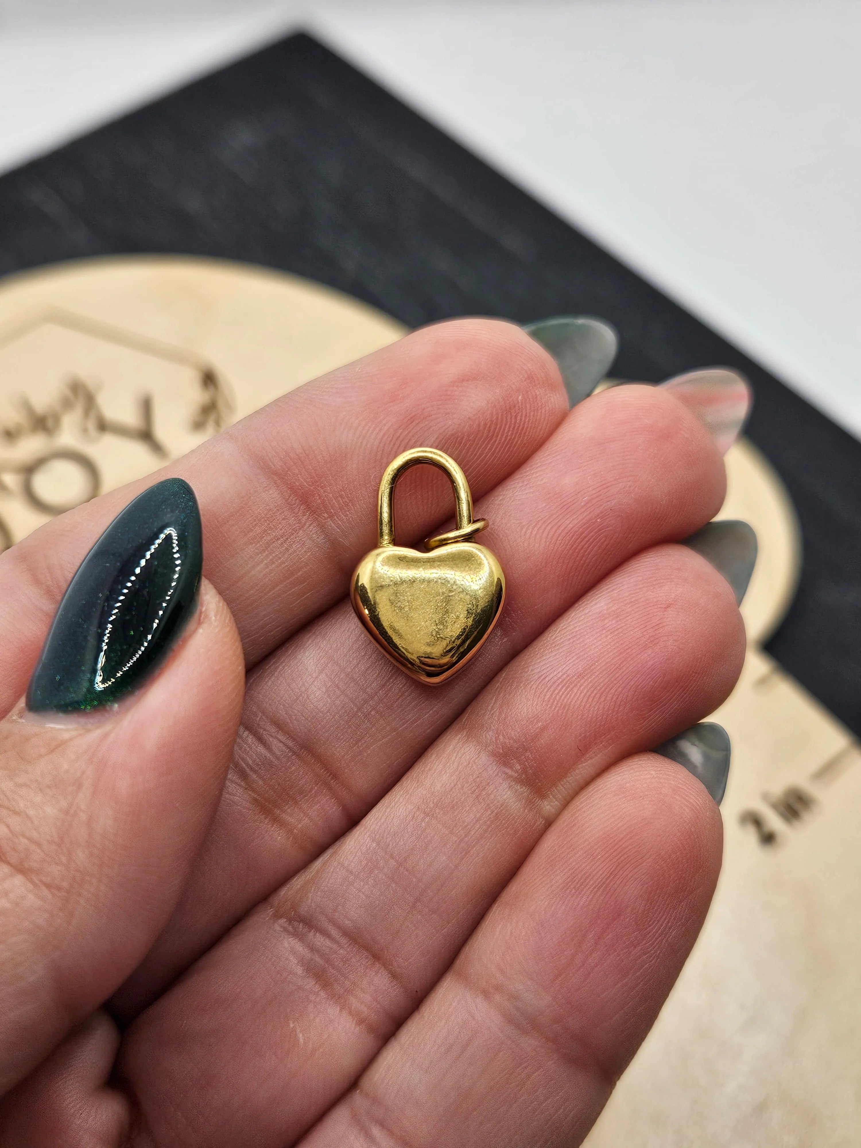 Shop Heart Lock Charm- at Ruby Joy Boutique, a Women's Clothing Store in Pickerington, Ohio