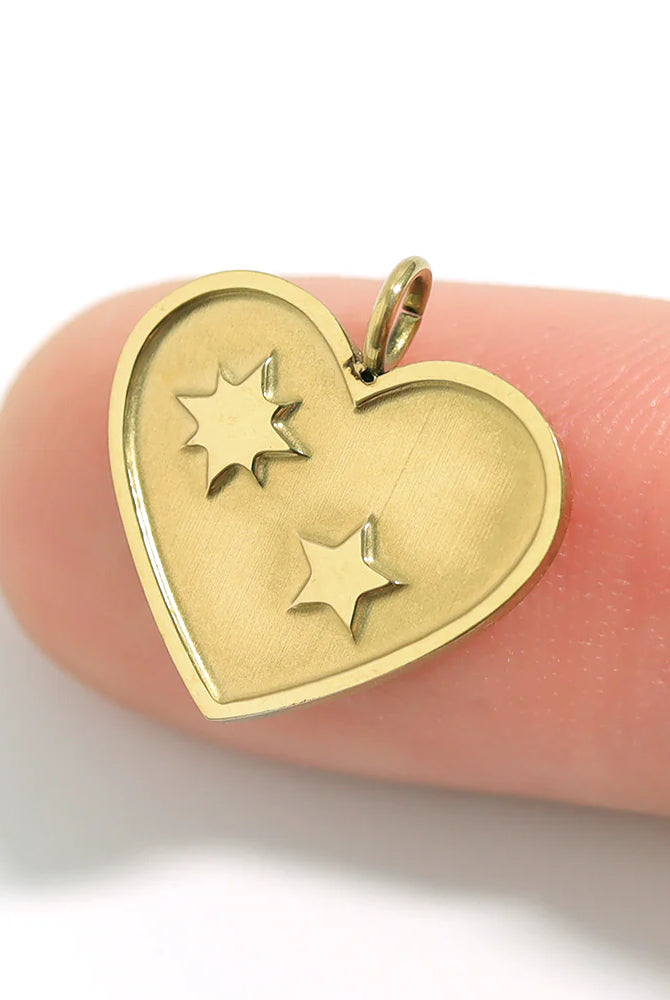 Shop Heart with Stars Charm- at Ruby Joy Boutique, a Women's Clothing Store in Pickerington, Ohio