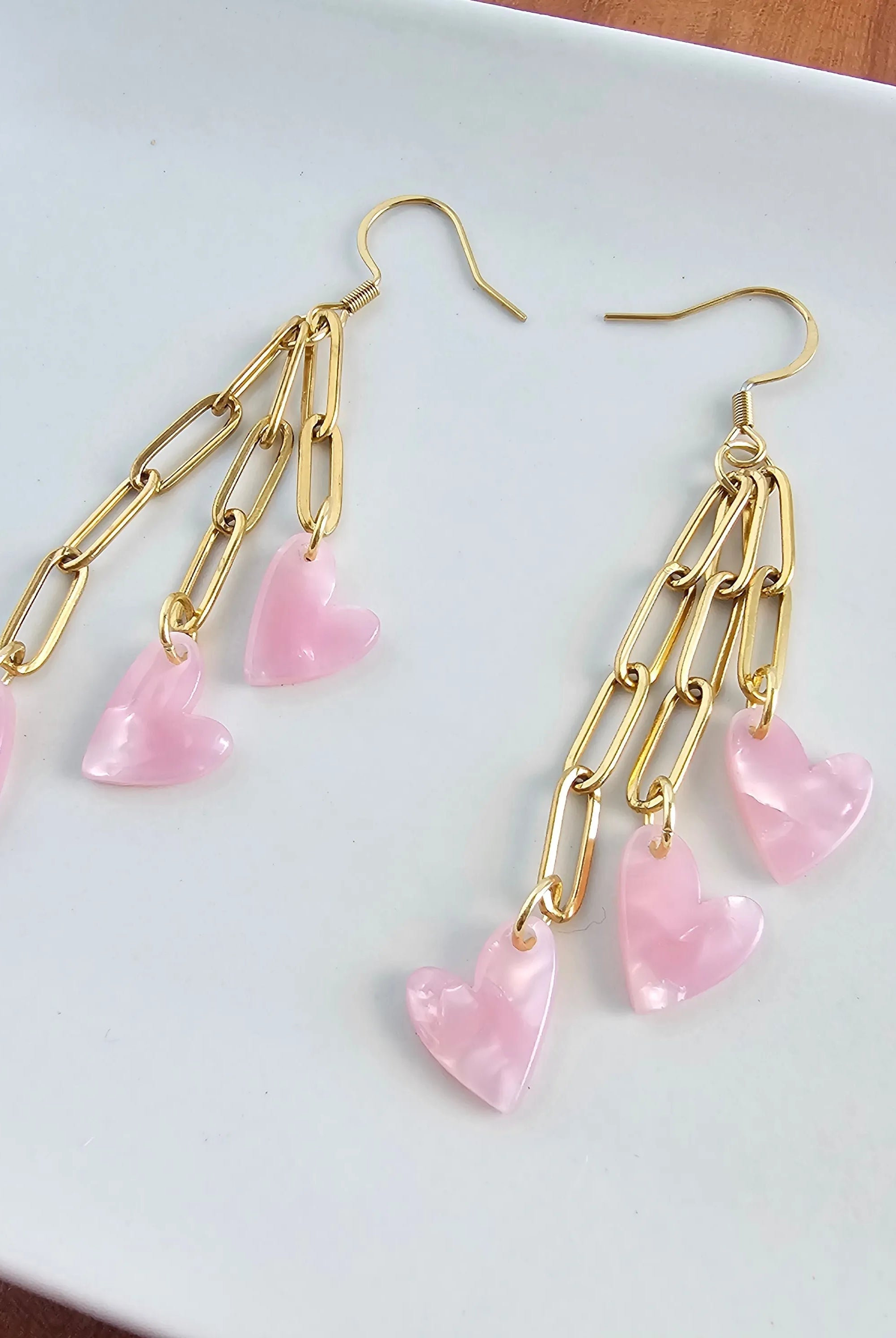 Shop Heartstring Earrings - Pink- at Ruby Joy Boutique, a Women's Clothing Store in Pickerington, Ohio