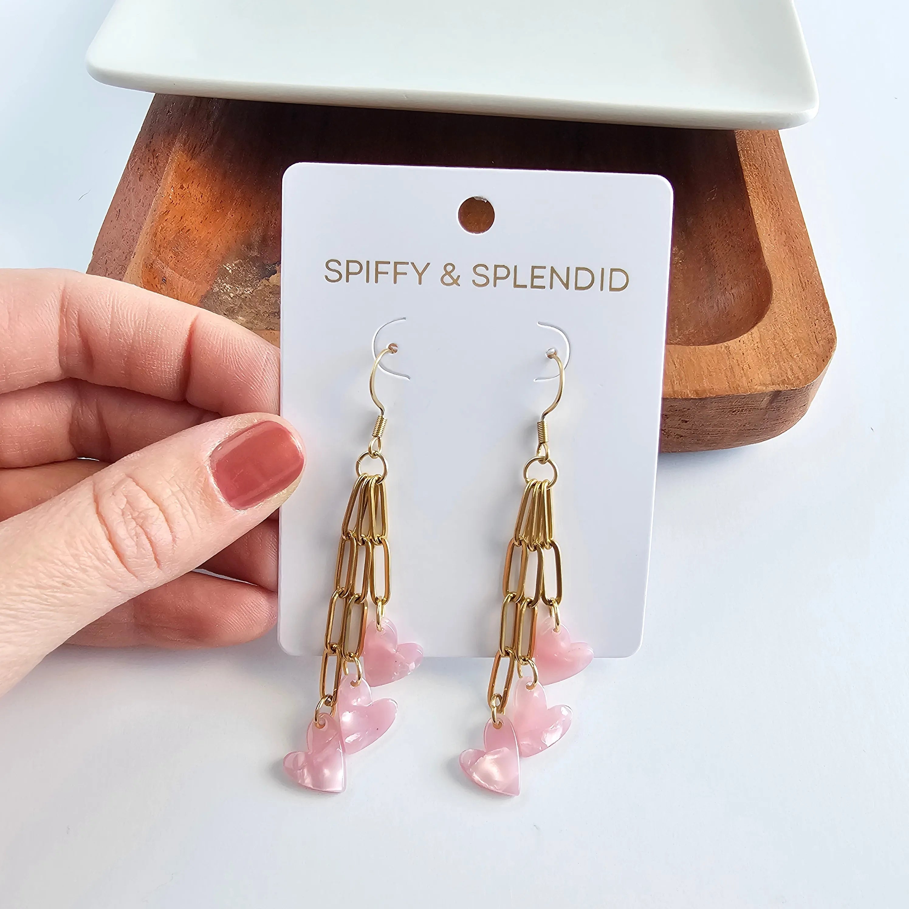 Shop Heartstring Earrings - Pink- at Ruby Joy Boutique, a Women's Clothing Store in Pickerington, Ohio