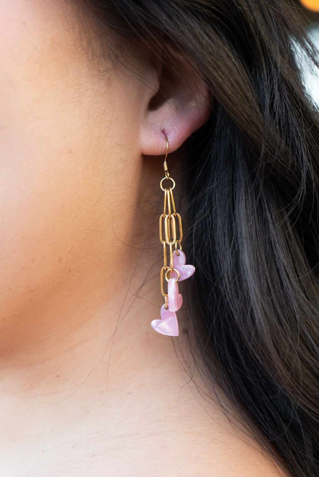 Shop Heartstring Earrings - Pink- at Ruby Joy Boutique, a Women's Clothing Store in Pickerington, Ohio