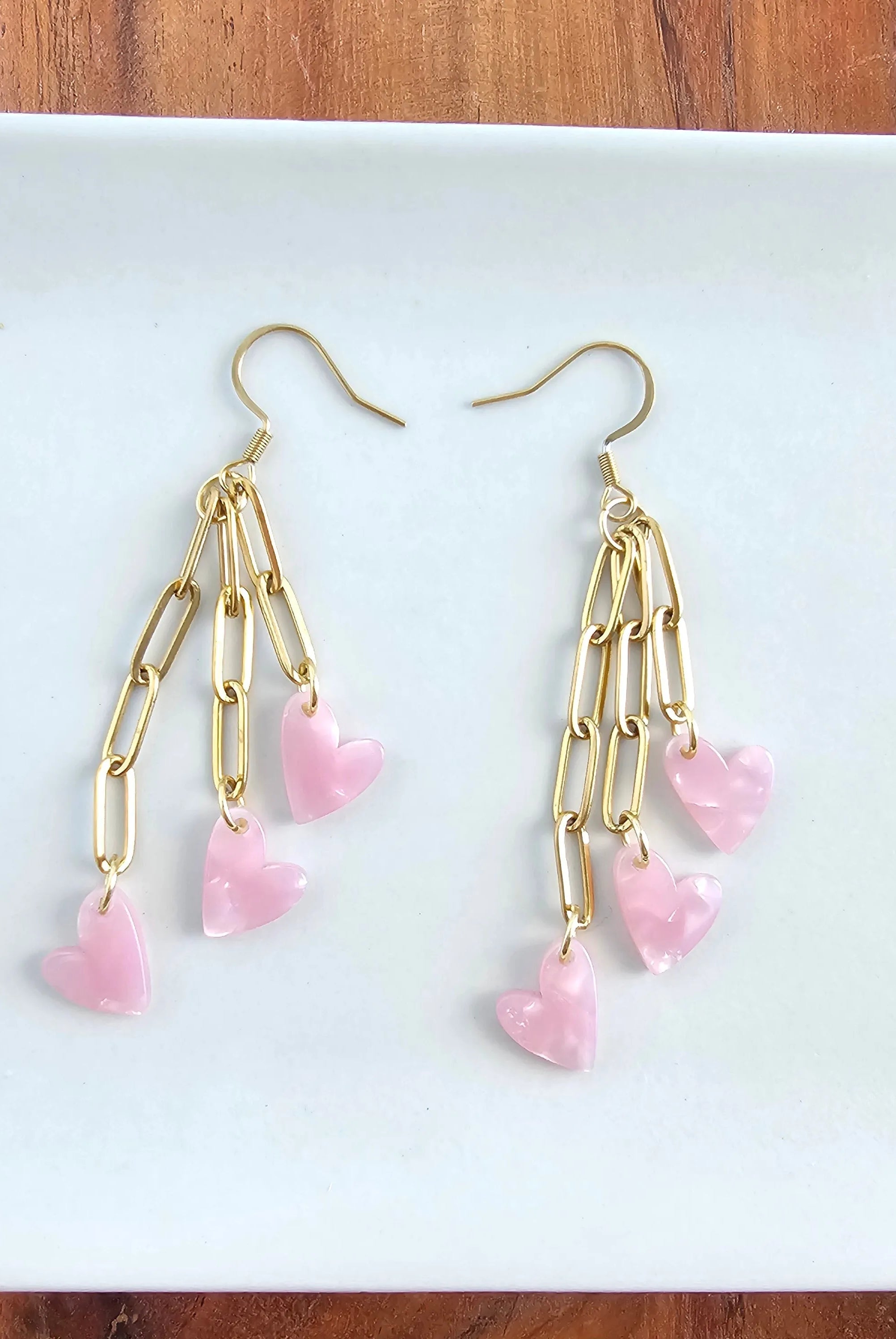 Shop Heartstring Earrings - Pink- at Ruby Joy Boutique, a Women's Clothing Store in Pickerington, Ohio