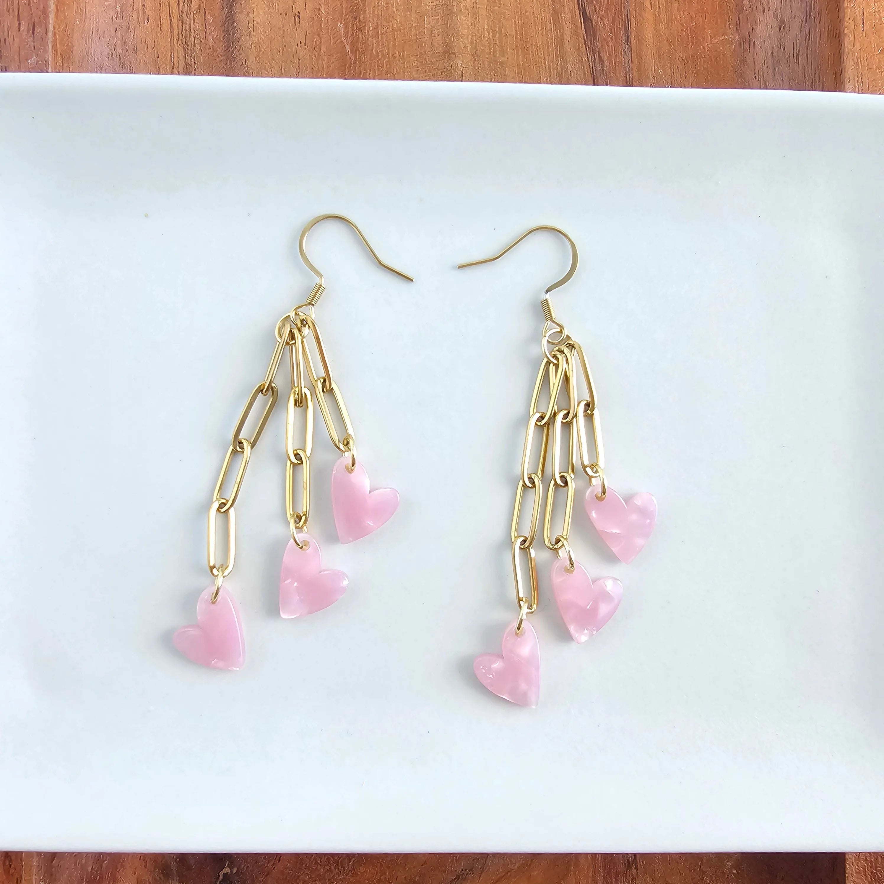 Shop Heartstring Earrings - Pink- at Ruby Joy Boutique, a Women's Clothing Store in Pickerington, Ohio