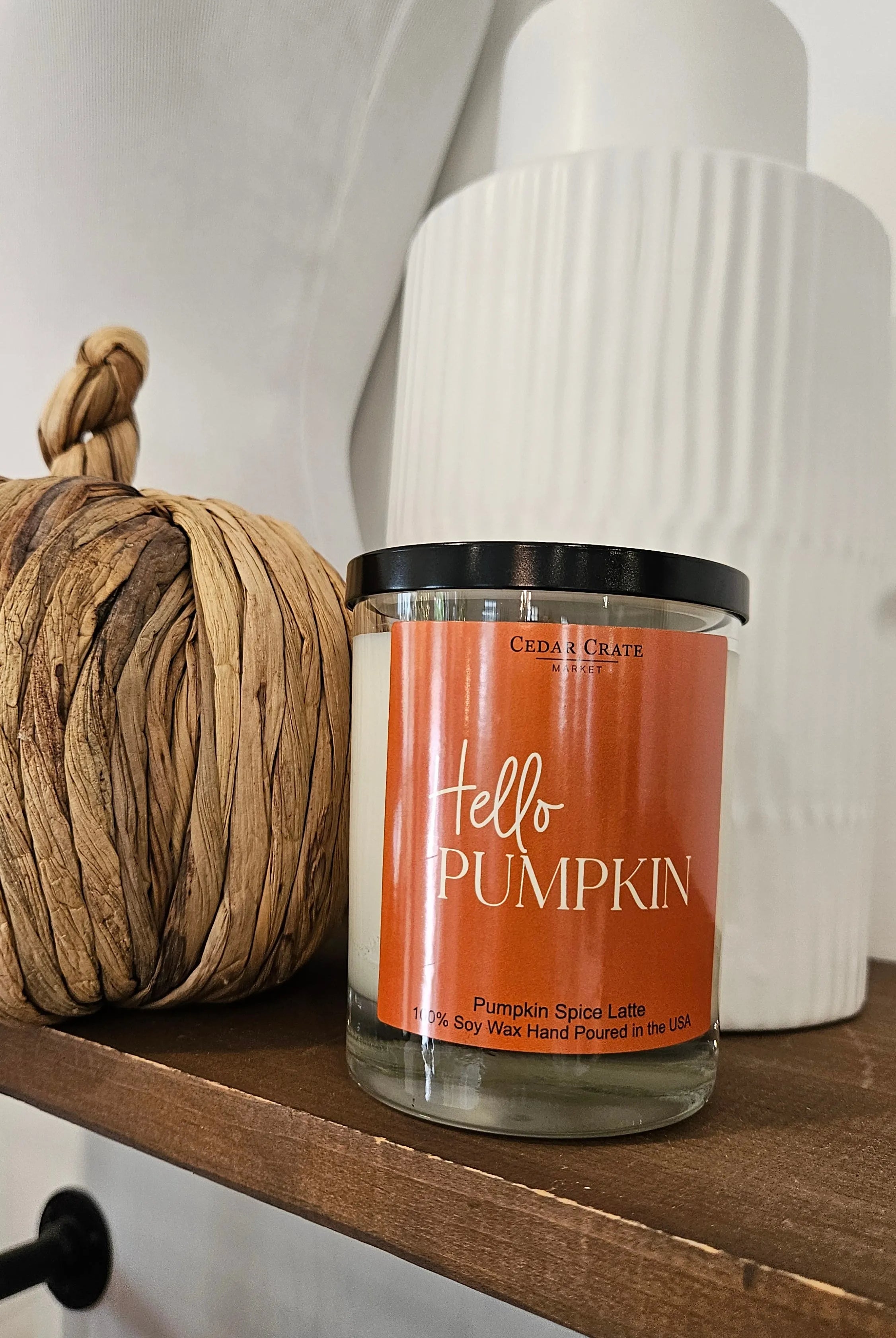 Shop Hello Pumpkin | Pumpkin Spice Latte Soy Candle- at Ruby Joy Boutique, a Women's Clothing Store in Pickerington, Ohio