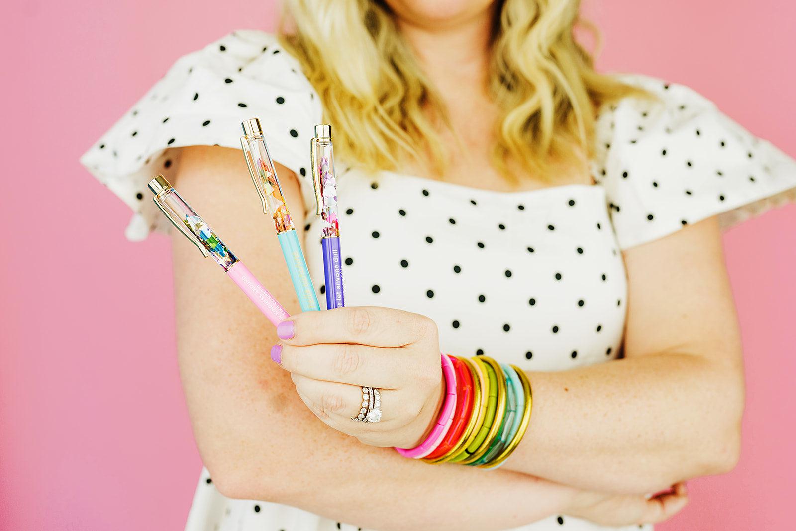 Shop "Hello Sunshine" Confetti Pen-Pens at Ruby Joy Boutique, a Women's Clothing Store in Pickerington, Ohio