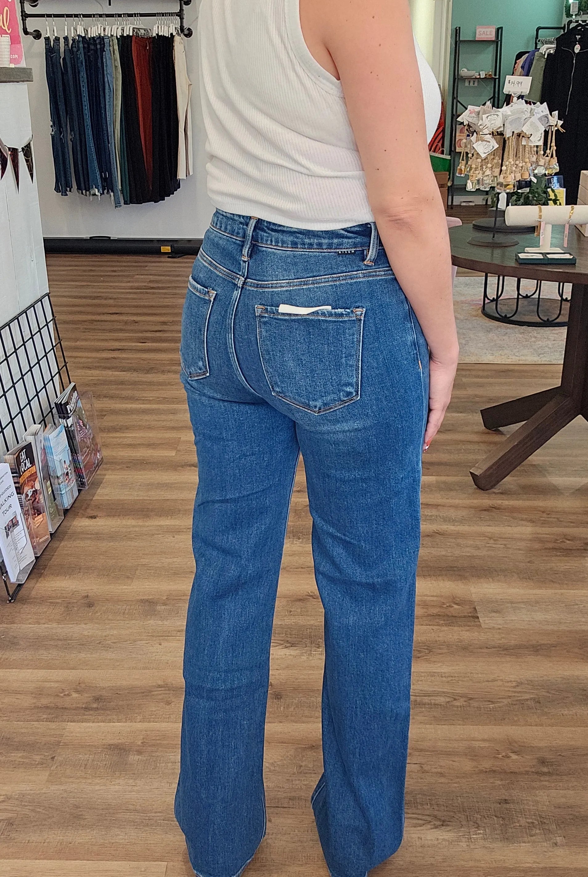 Shop High-Rise Straight Leg Jeans | Mica Denim- at Ruby Joy Boutique, a Women's Clothing Store in Pickerington, Ohio