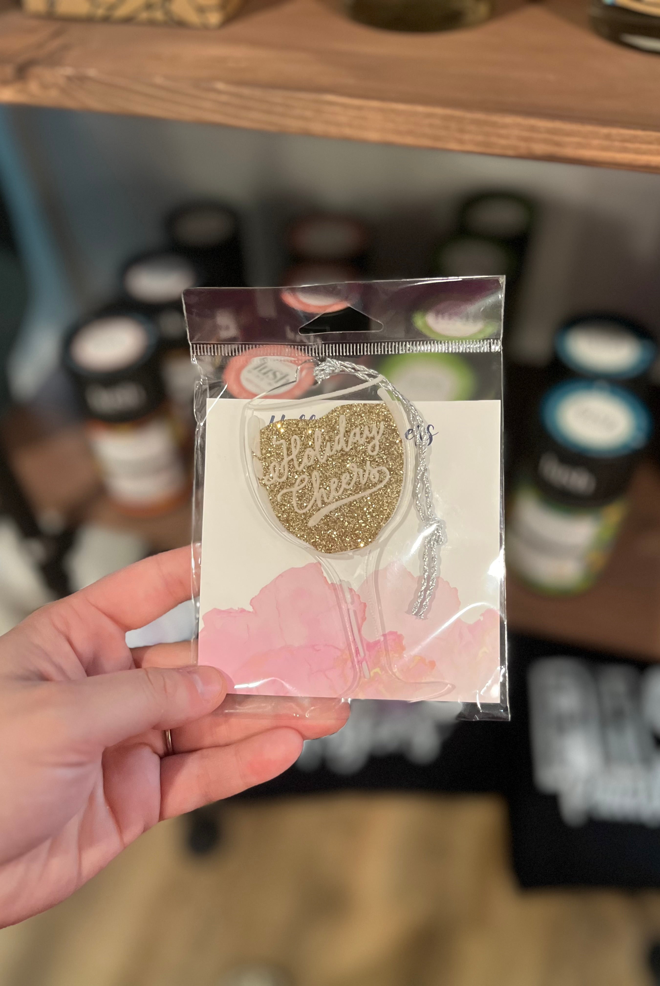 Shop Holiday Cheers Wine Ornament - 3 Varieties-Holiday Ornaments at Ruby Joy Boutique, a Women's Clothing Store in Pickerington, Ohio