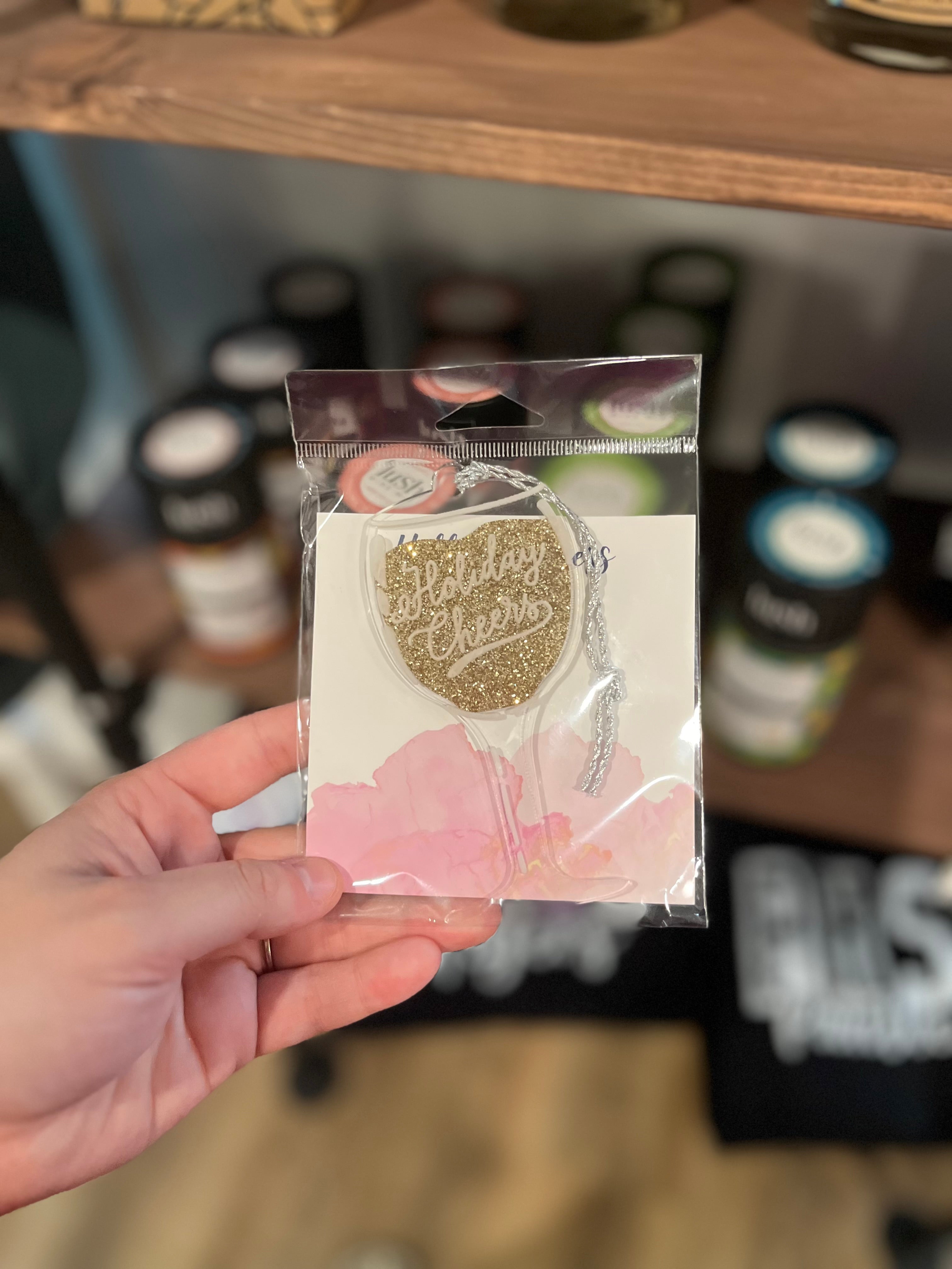 Shop Holiday Cheers Wine Ornament - 3 Varieties-Holiday Ornaments at Ruby Joy Boutique, a Women's Clothing Store in Pickerington, Ohio