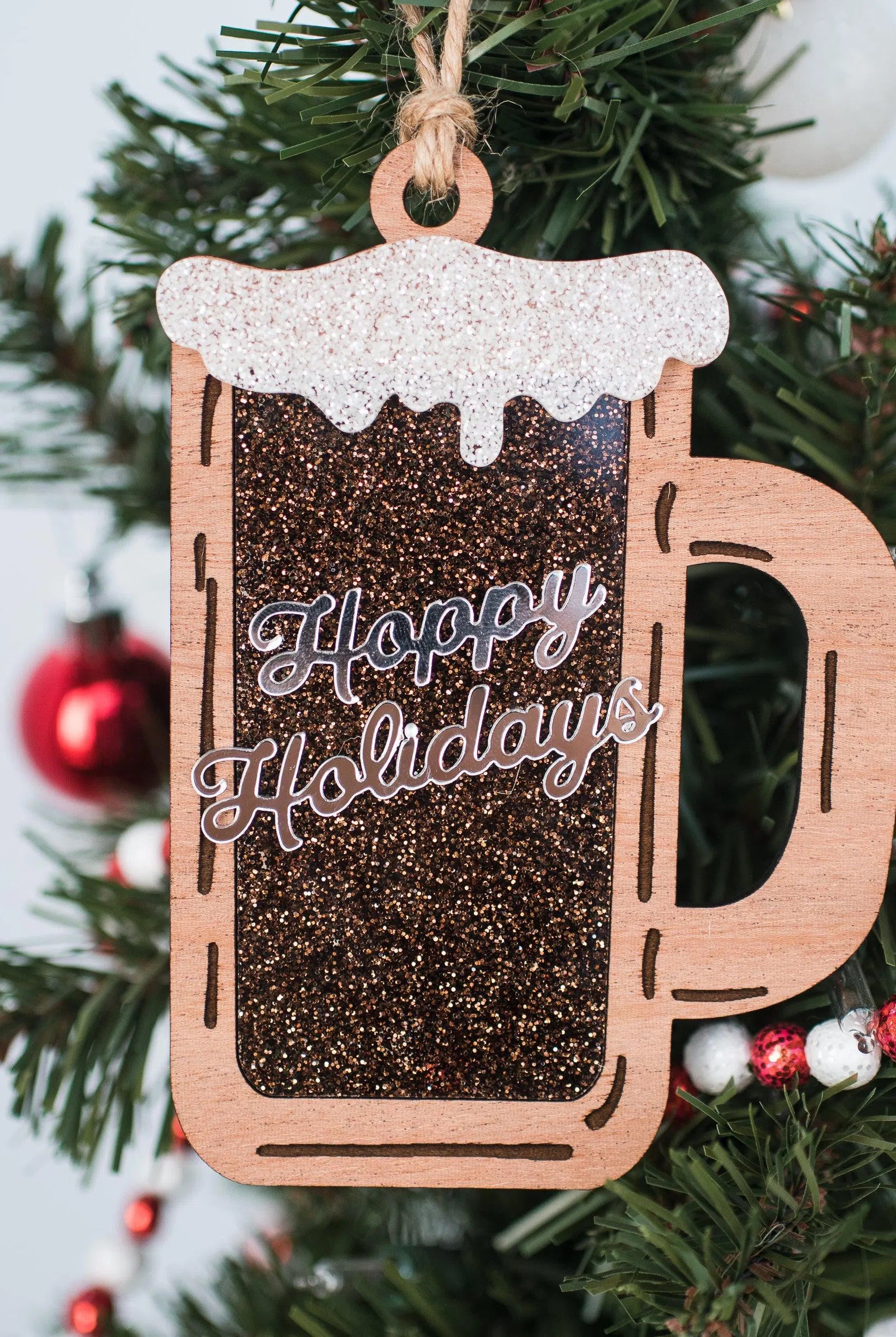 Shop Hoppy Holidays Beer Ornament - 2 Varieties-Holiday Ornaments at Ruby Joy Boutique, a Women's Clothing Store in Pickerington, Ohio