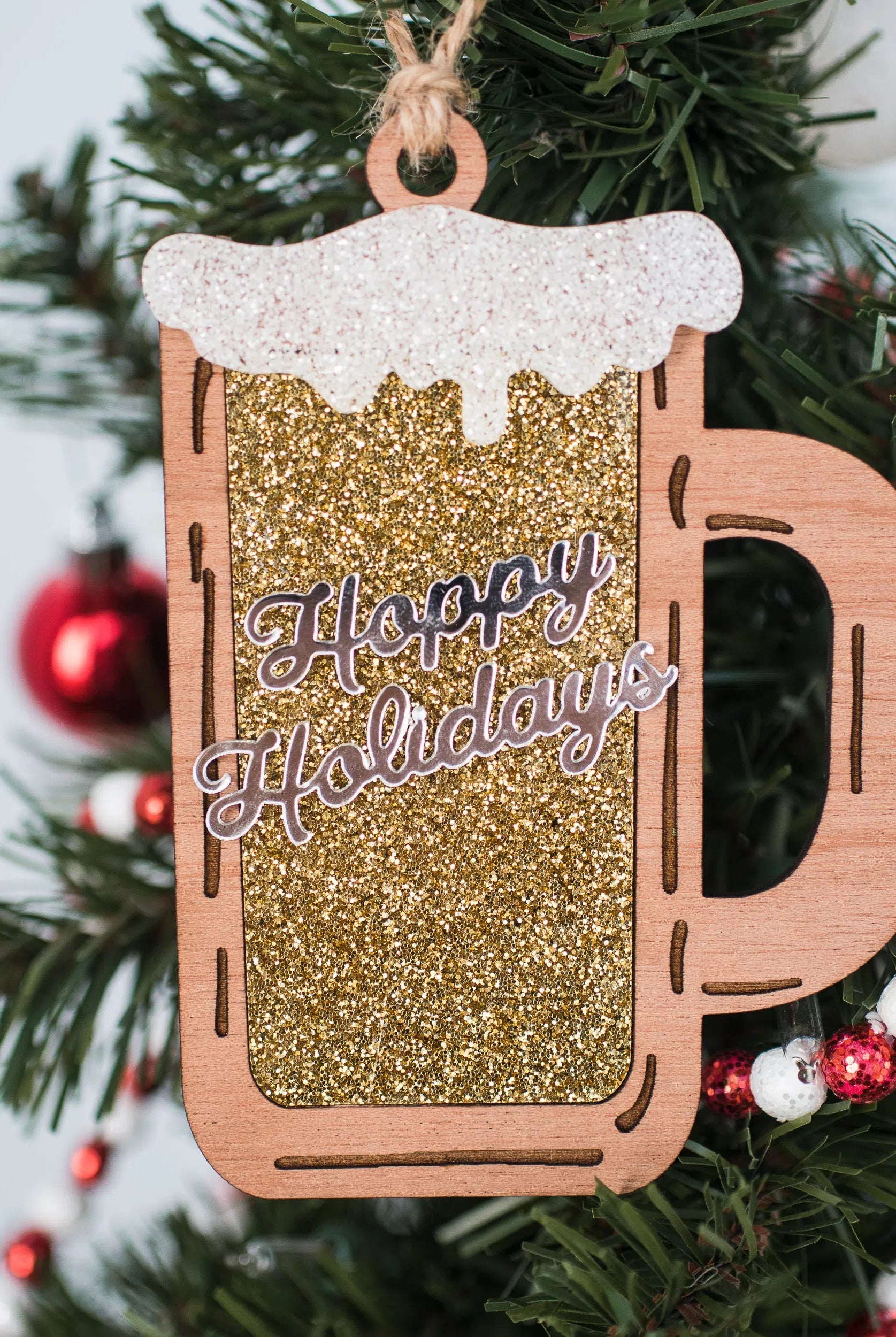 Shop Hoppy Holidays Beer Ornament - 2 Varieties-Holiday Ornaments at Ruby Joy Boutique, a Women's Clothing Store in Pickerington, Ohio