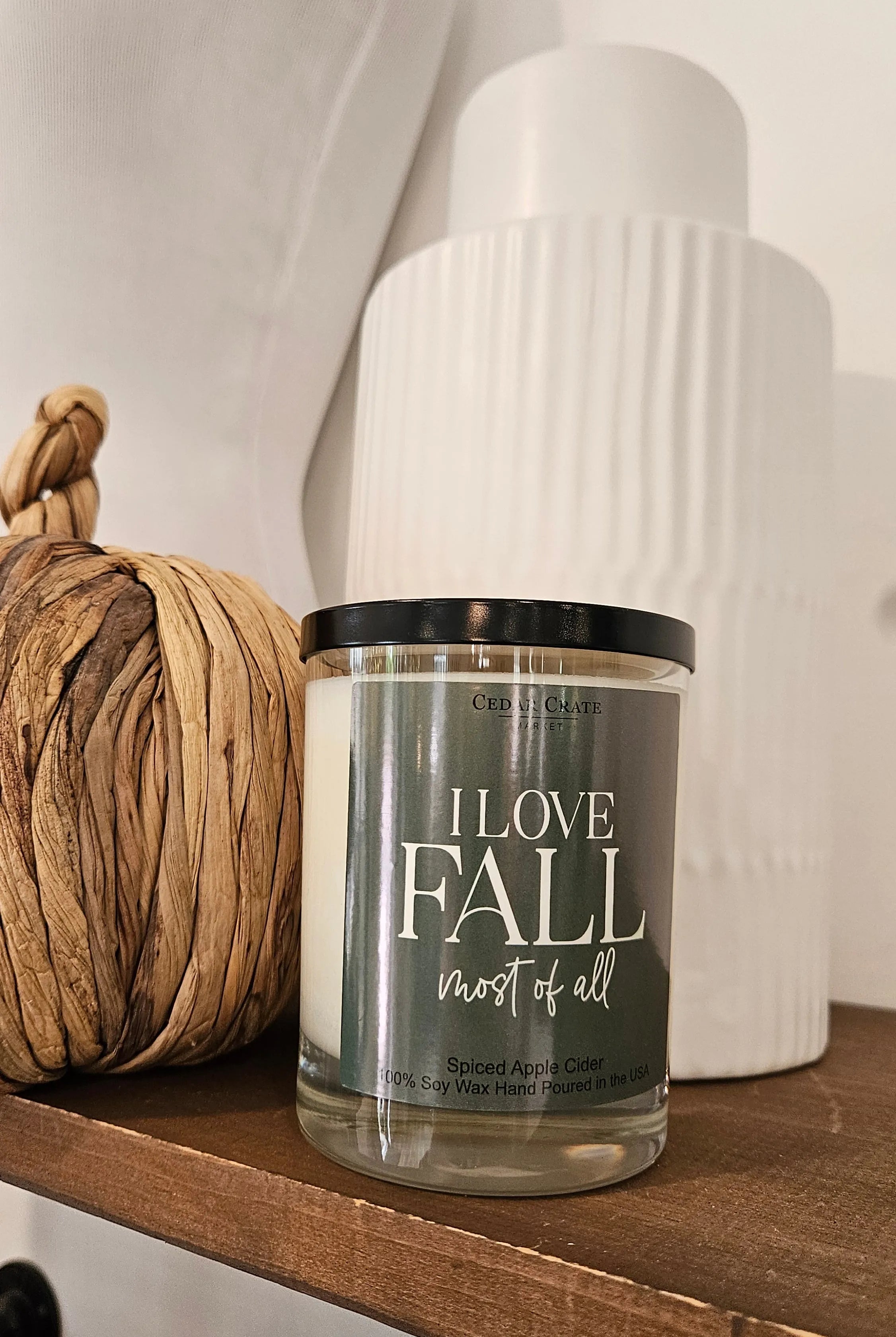 Shop I Love Fall Most of All | Spiced Apple Cider Soy Candle- at Ruby Joy Boutique, a Women's Clothing Store in Pickerington, Ohio