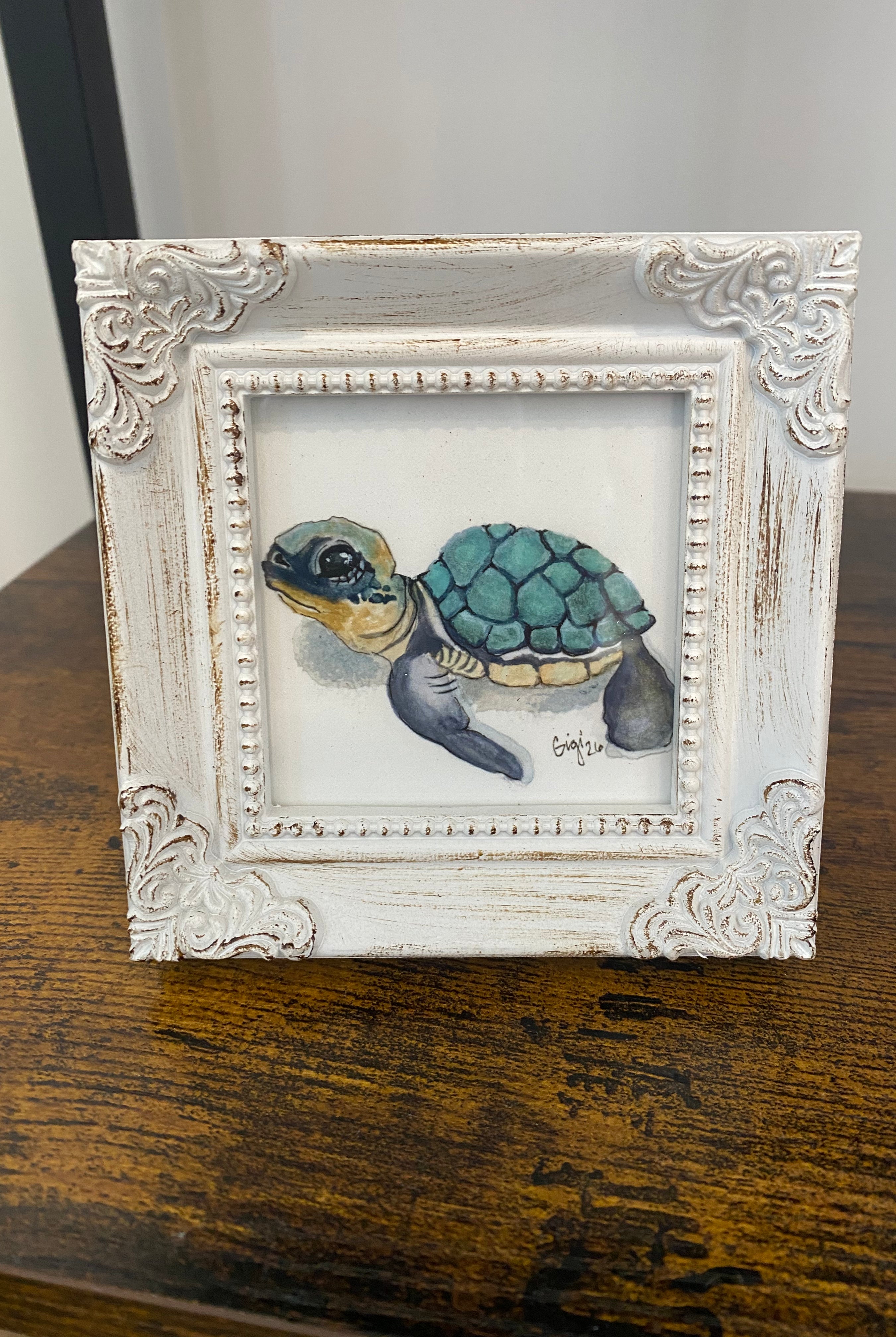 Shop Framed Watercolor Prints-Turtle at Ruby Joy Boutique, a Women's Clothing Store in Pickerington, Ohio