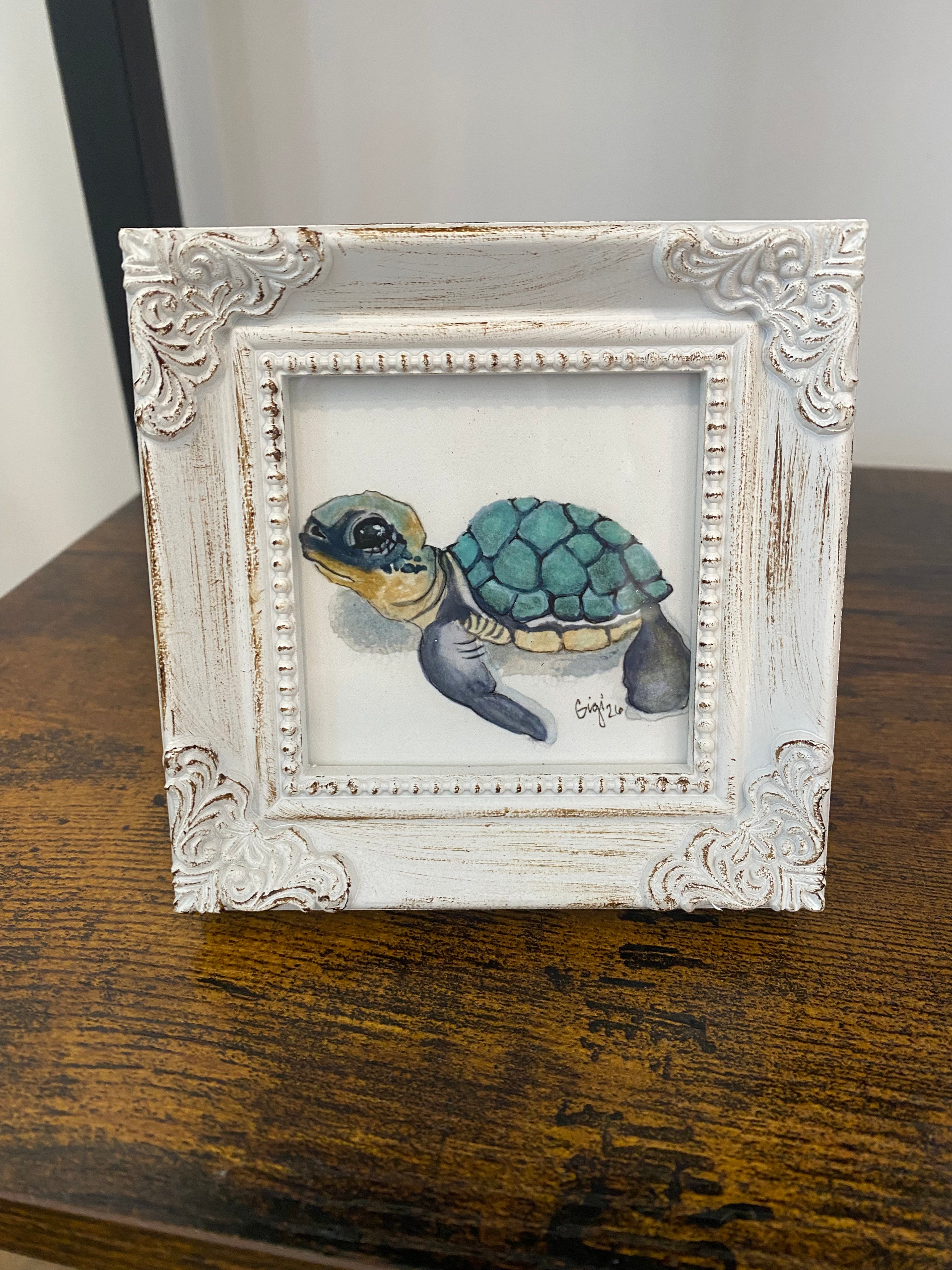 Shop Framed Watercolor Prints-Turtle at Ruby Joy Boutique, a Women's Clothing Store in Pickerington, Ohio