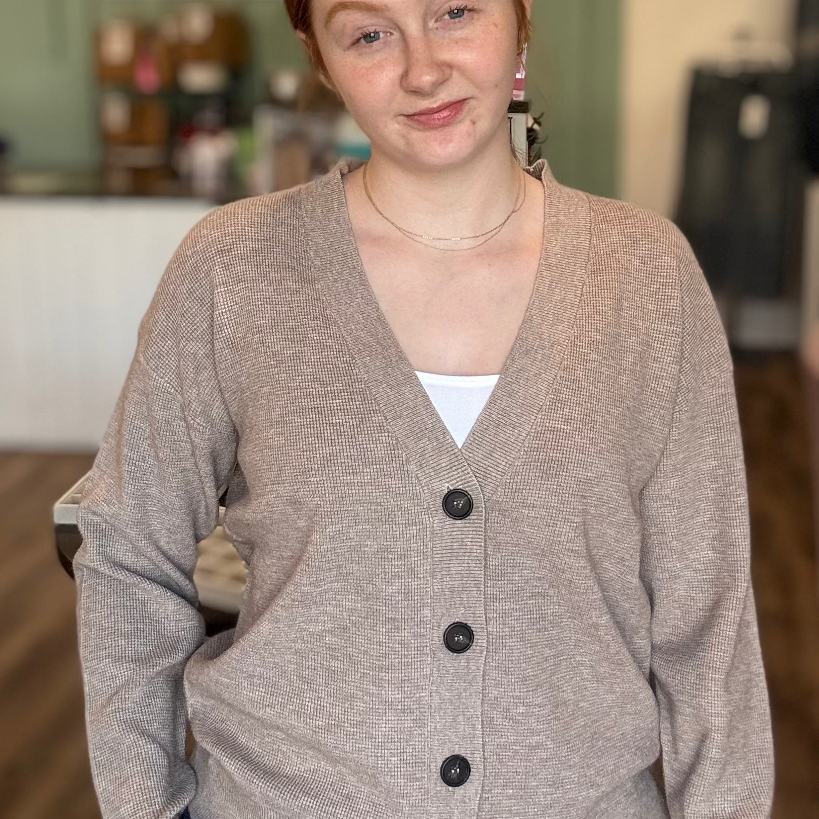 Shop Baby Waffle Knit Button Front Cardigan - Mocha- at Ruby Joy Boutique, a Women's Clothing Store in Pickerington, Ohio