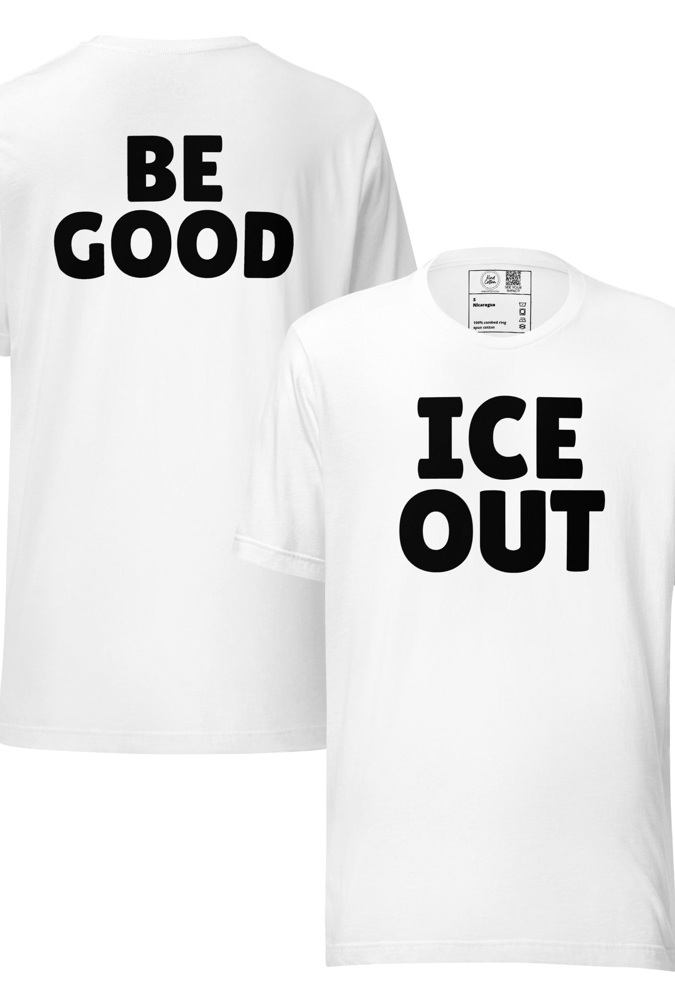Shop Ice Out, Be Good Classic Tee | Kind Cotton-White at Ruby Joy Boutique, a Women's Clothing Store in Pickerington, Ohio