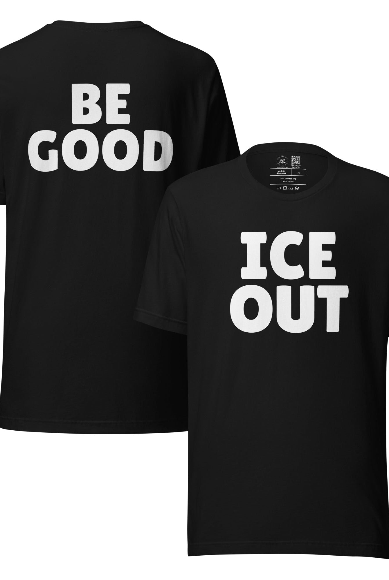 Shop Ice Out, Be Good Classic Tee | Kind Cotton-Black at Ruby Joy Boutique, a Women's Clothing Store in Pickerington, Ohio